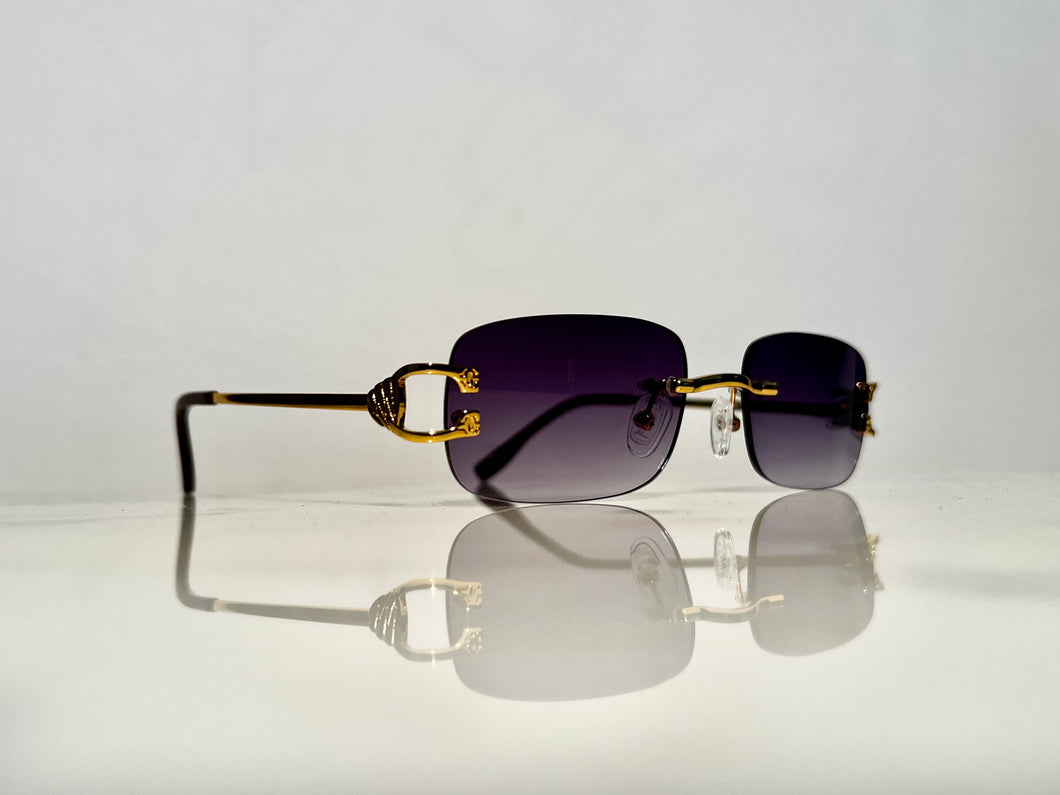 Bonano Venician Gold Rimless Sunglasses Frame
