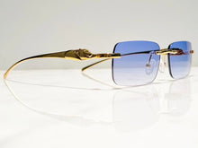 Load image into Gallery viewer, Bonano Calabria Gold &amp; Sky Blue  Sunglasses Frame
