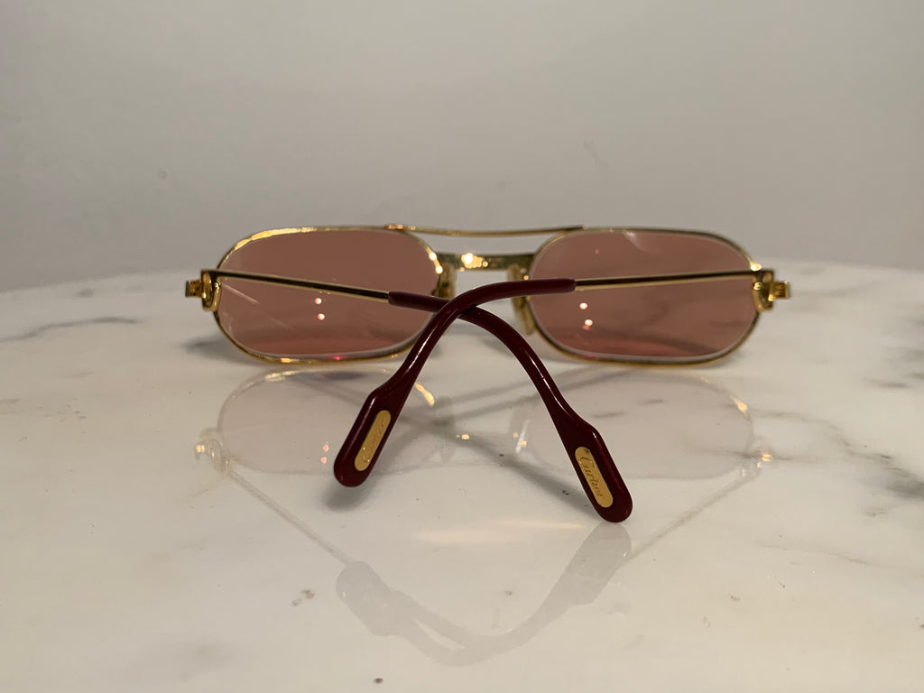 Cartier Gold Santos Must Frames Sunglasses Glasses