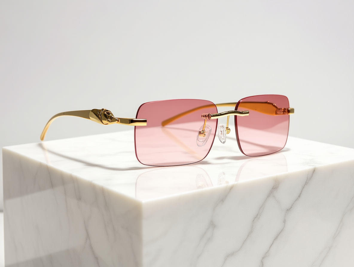 Bonano Calabria Gold & Red Sunglasses Frame