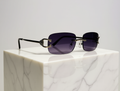 Bonano Venician White Gold Rimless Sunglasses Frame