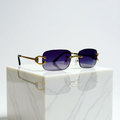 Bonano Venician Gold Rimless Sunglasses Frame