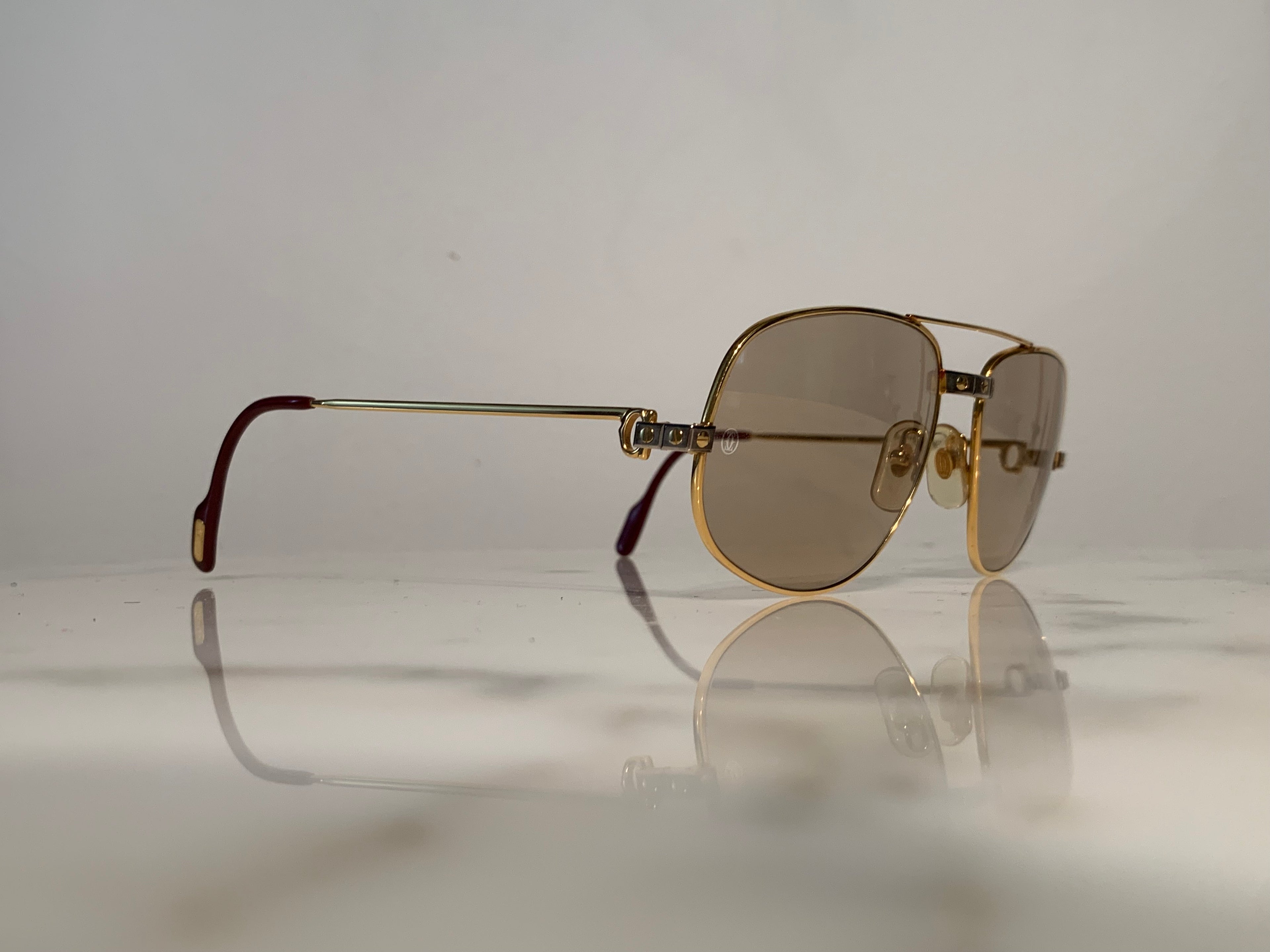 Cartier Gold Santos Romance Frames Sunglasses Glasses