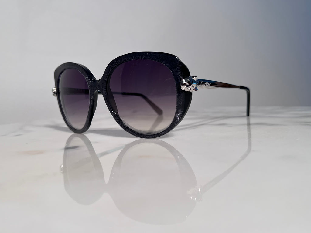 Cartier Panthere Acetate Grey Sunglasses