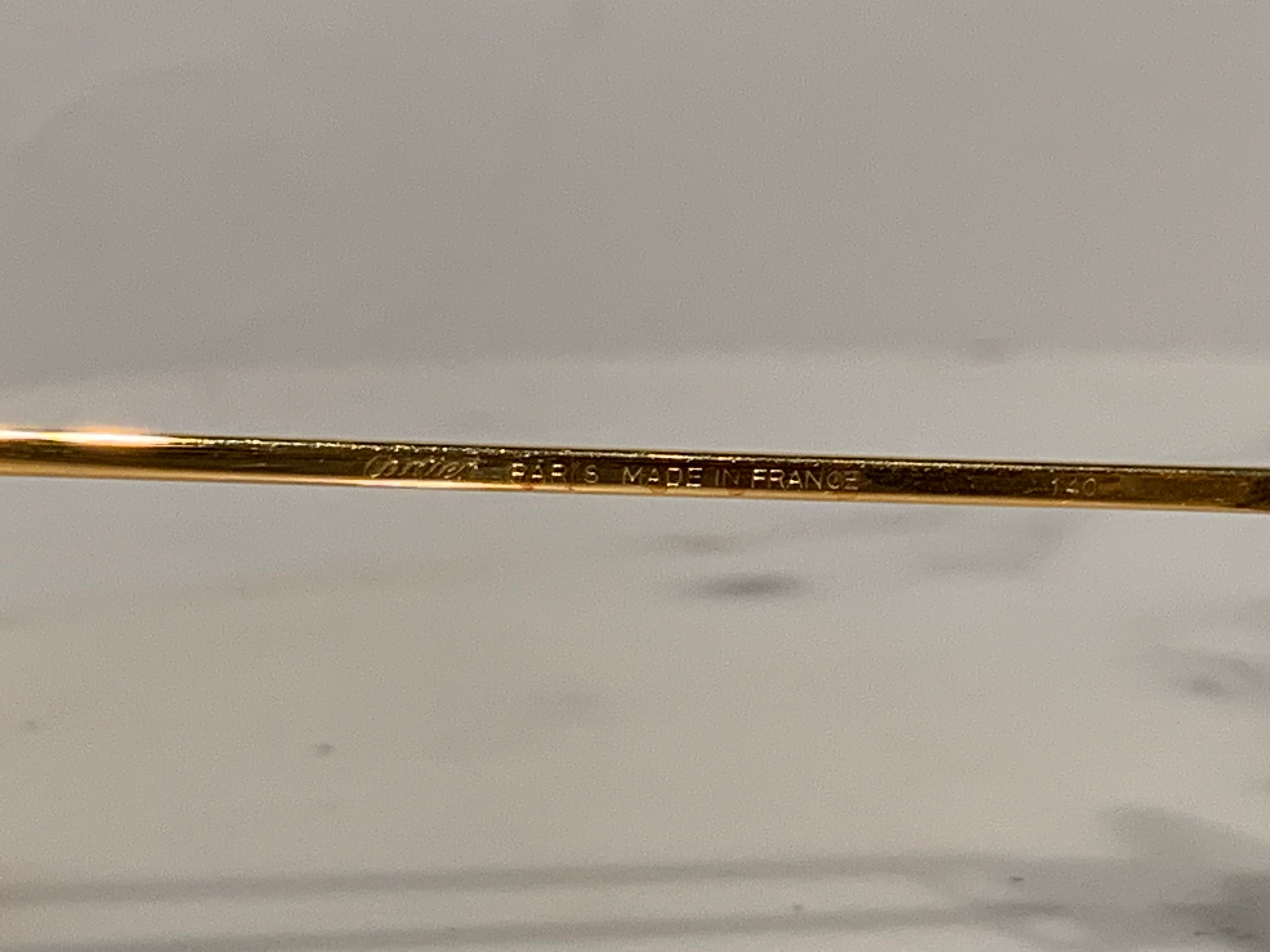 Cartier Gold Santos Romance Frames Sunglasses Glasses