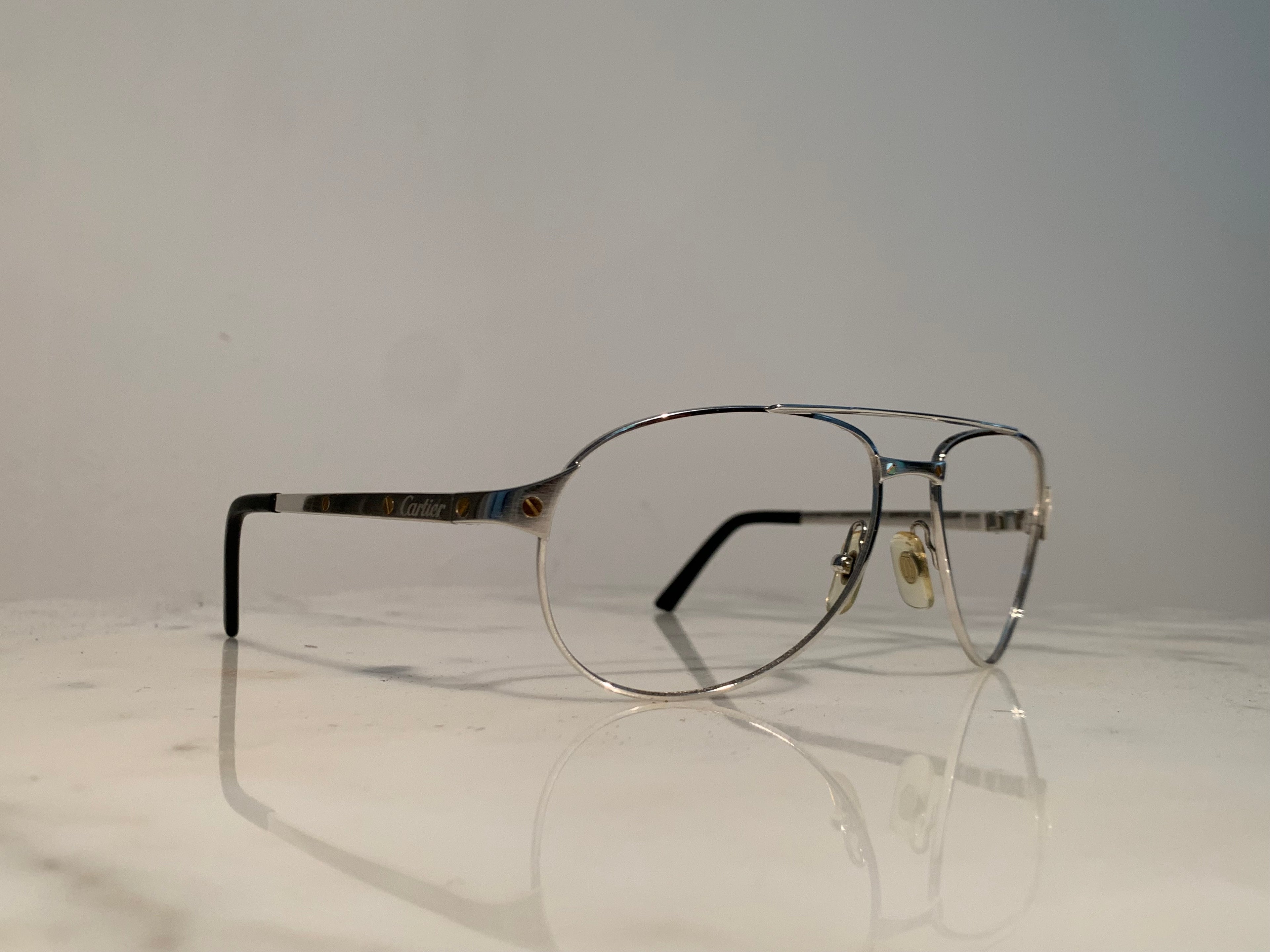 Cartier Santos Dumont Silver Sunglasses