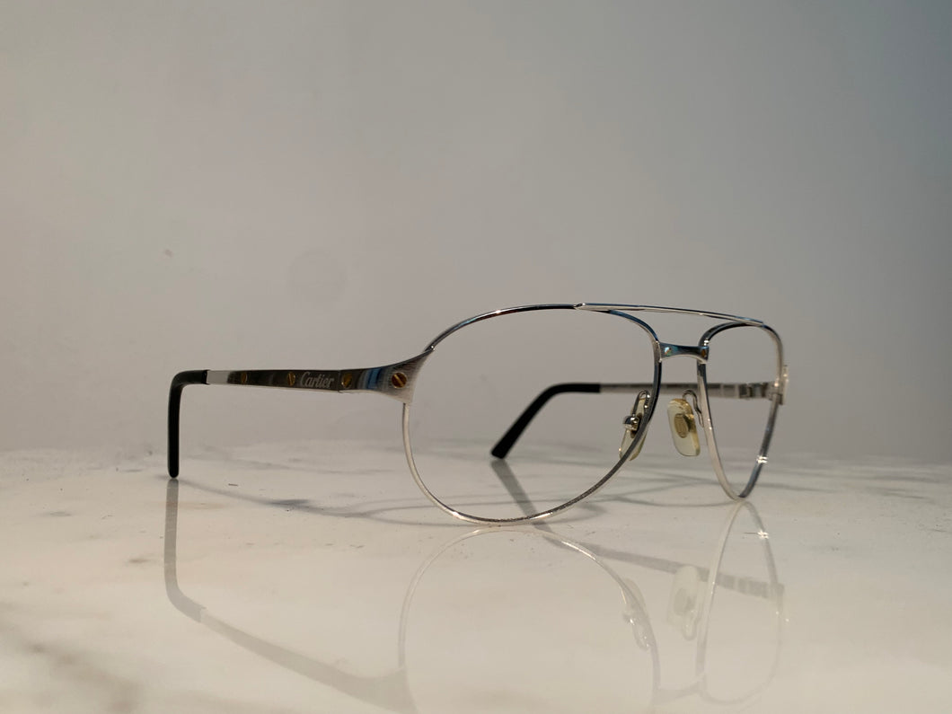 Cartier Santos Dumont Silver Sunglasses