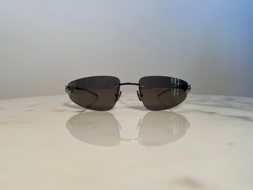 Cartier Rimless Panthere Platinum Sunglasses