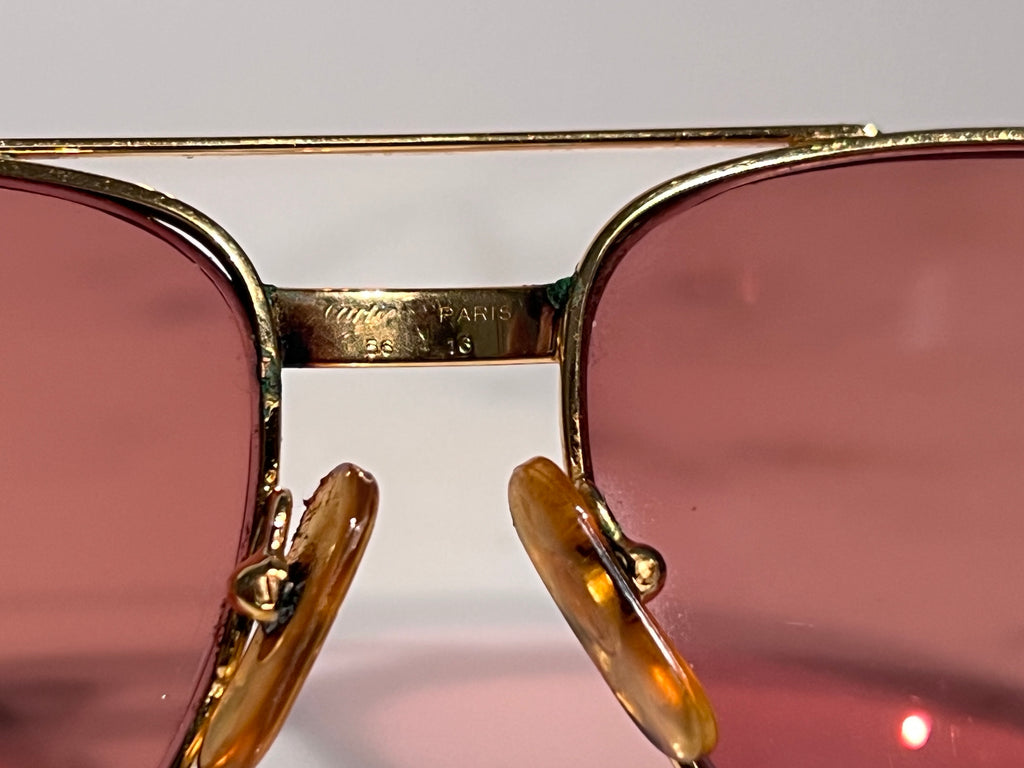 Cartier Gold Santos Sunglasses Frame Eyeglasses