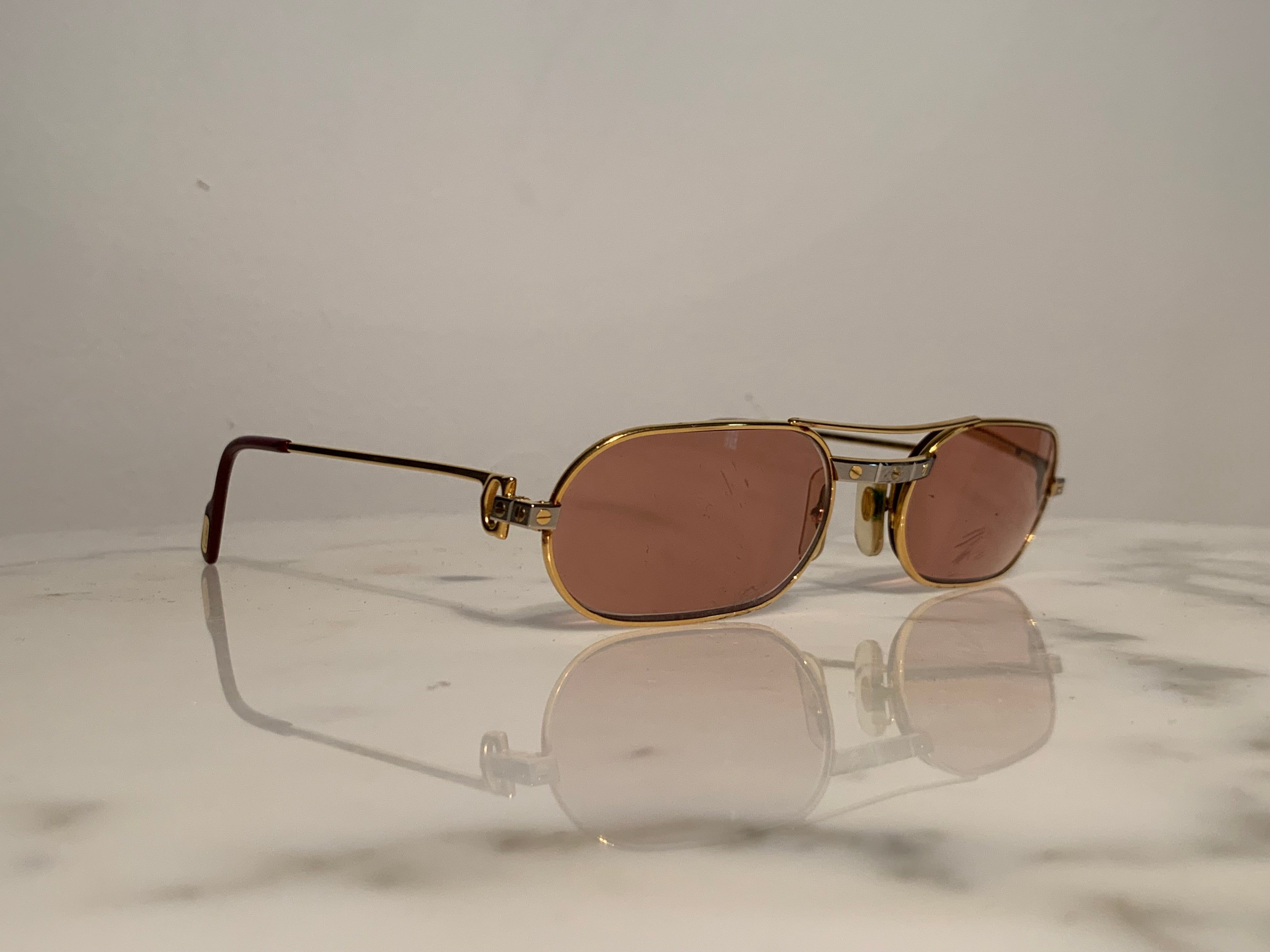 Cartier Gold Santos Must Frames Sunglasses Glasses