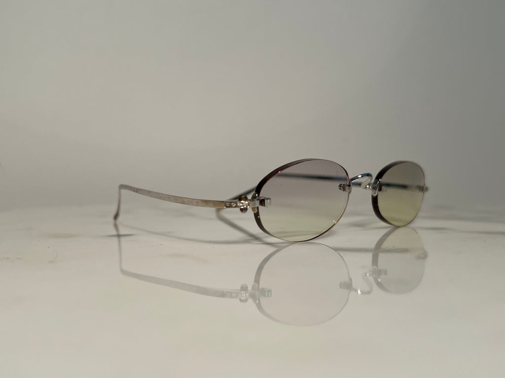 David Eden Solid 14k white gold eyeglasses sunglasses frame