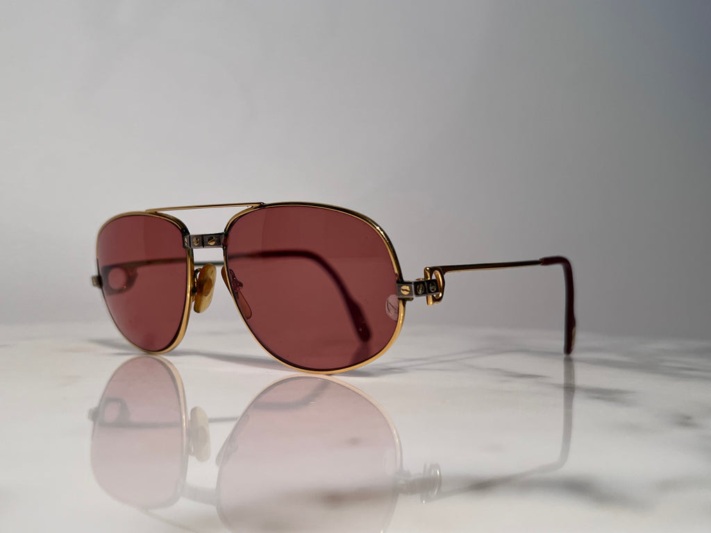 Cartier Gold Santos Sunglasses Frame Eyeglasses