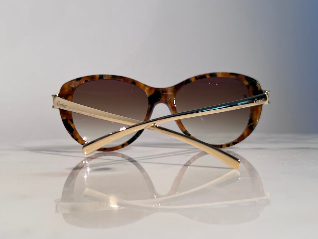Cartier Panthere Tortoise Full Rim Sunglasses Frame
