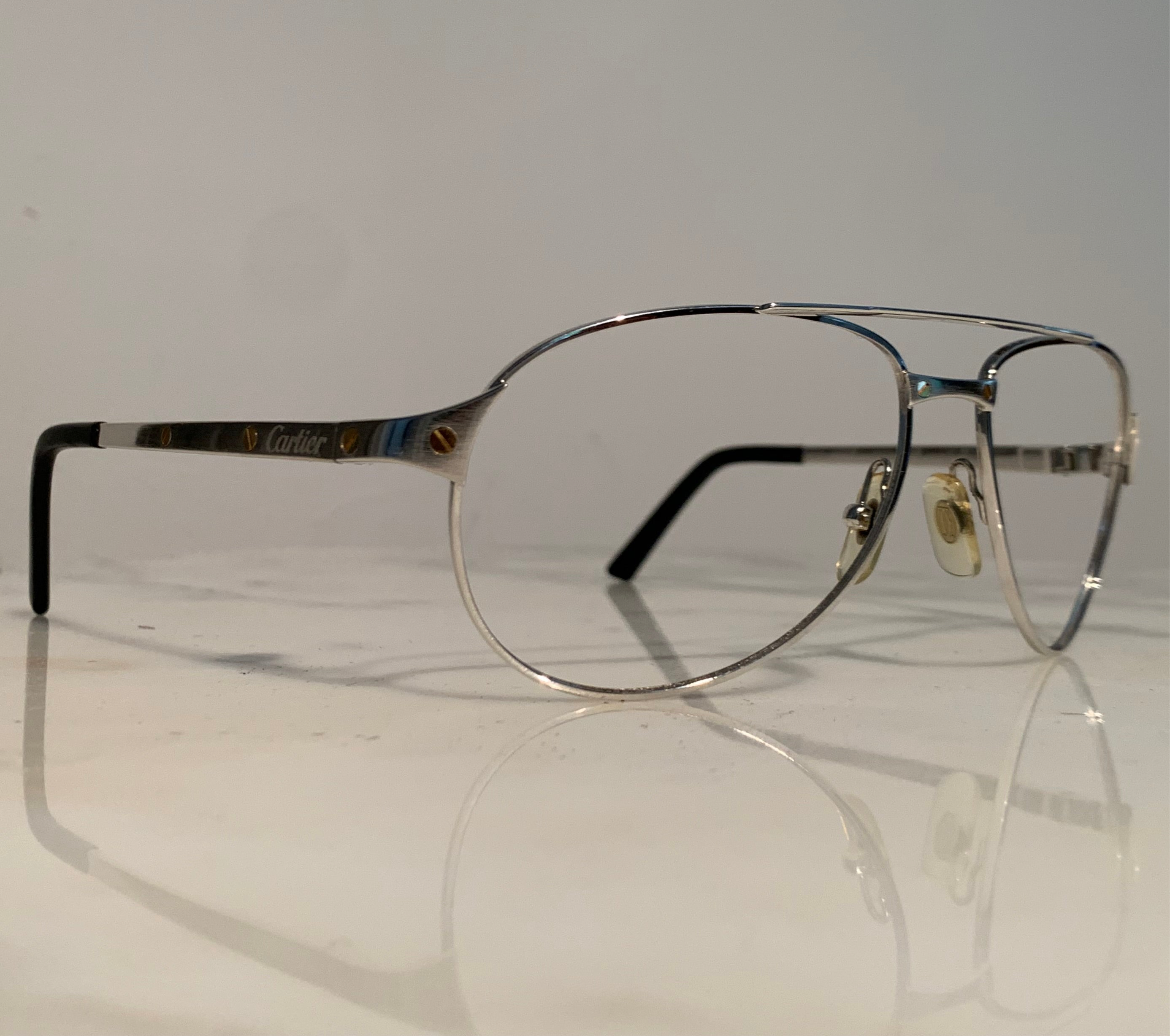 Cartier Santos Dumont Silver Sunglasses