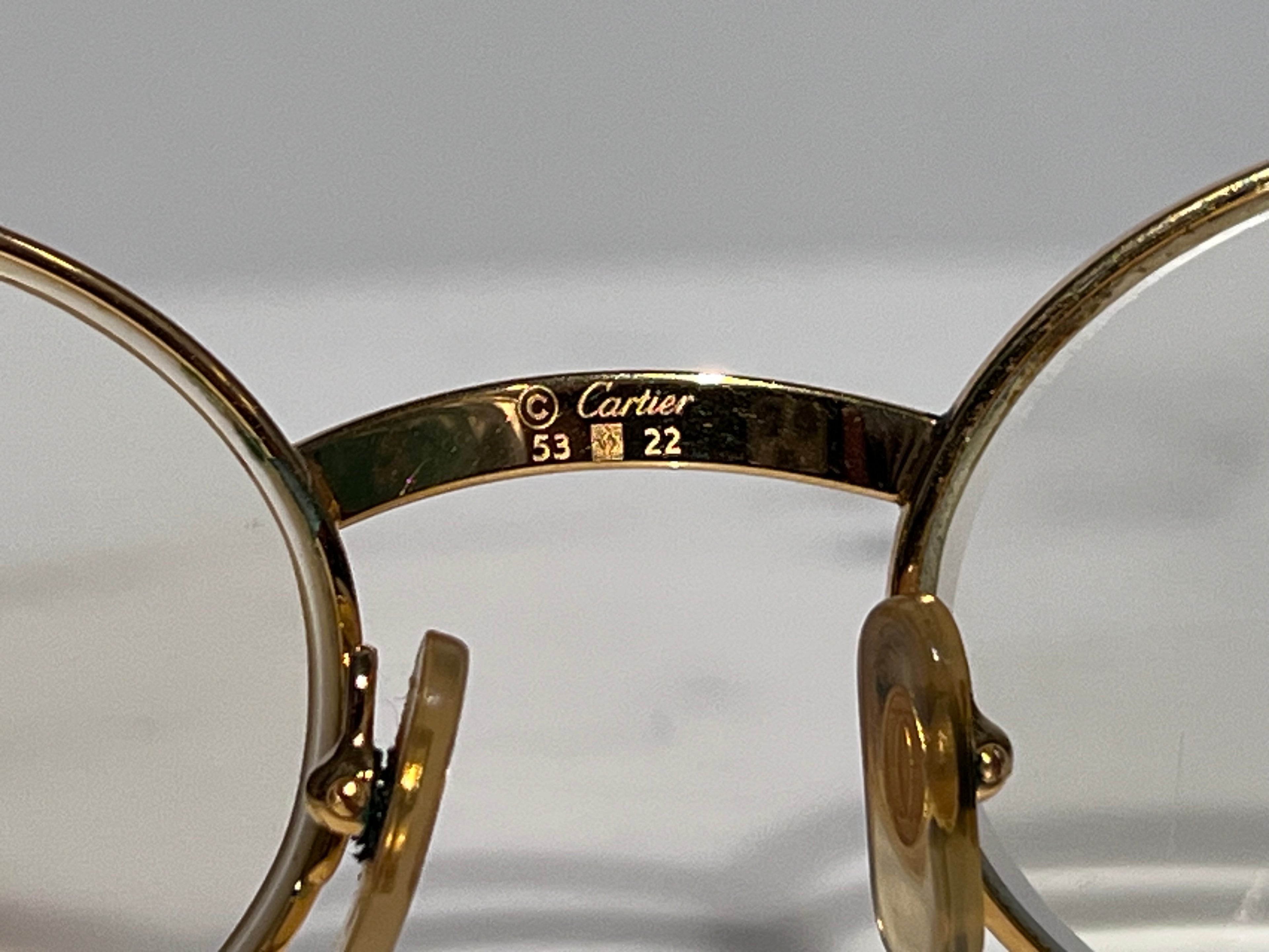 Cartier Giverny 22k Gold Bubinga Wood Glasses Sunglasses Frame