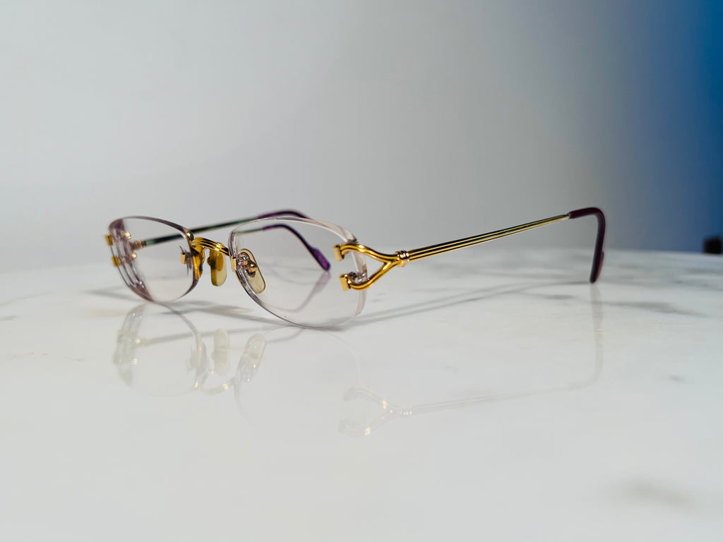 Cartier Portofino Gold C’Decor Eyeglasses Glasses Frame