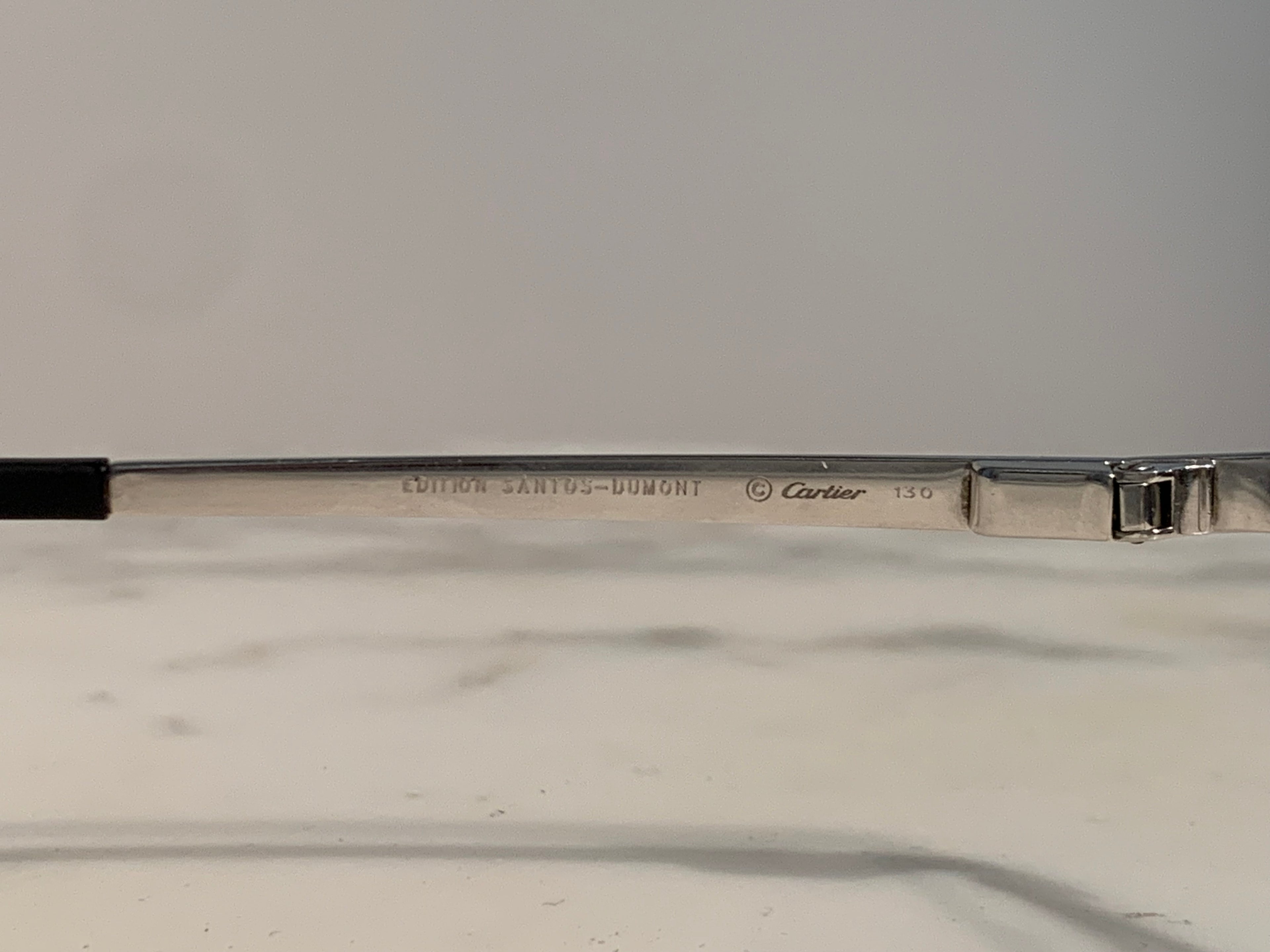 Cartier Santos Dumont Silver Sunglasses