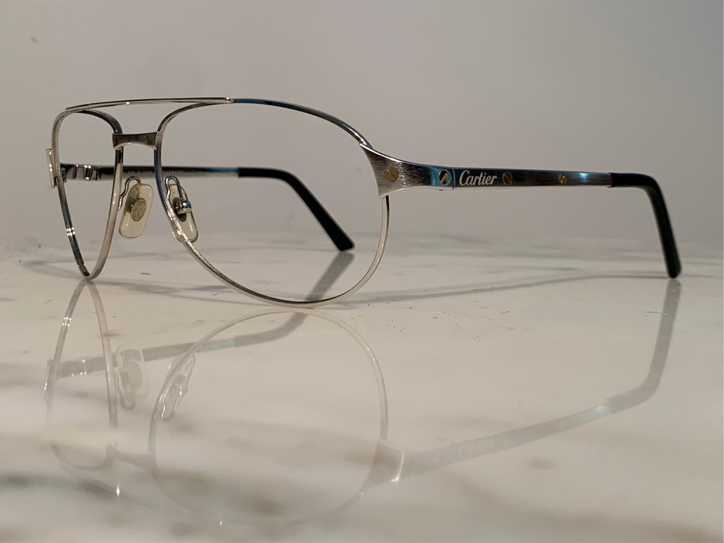 Cartier Santos Dumont Silver Sunglasses