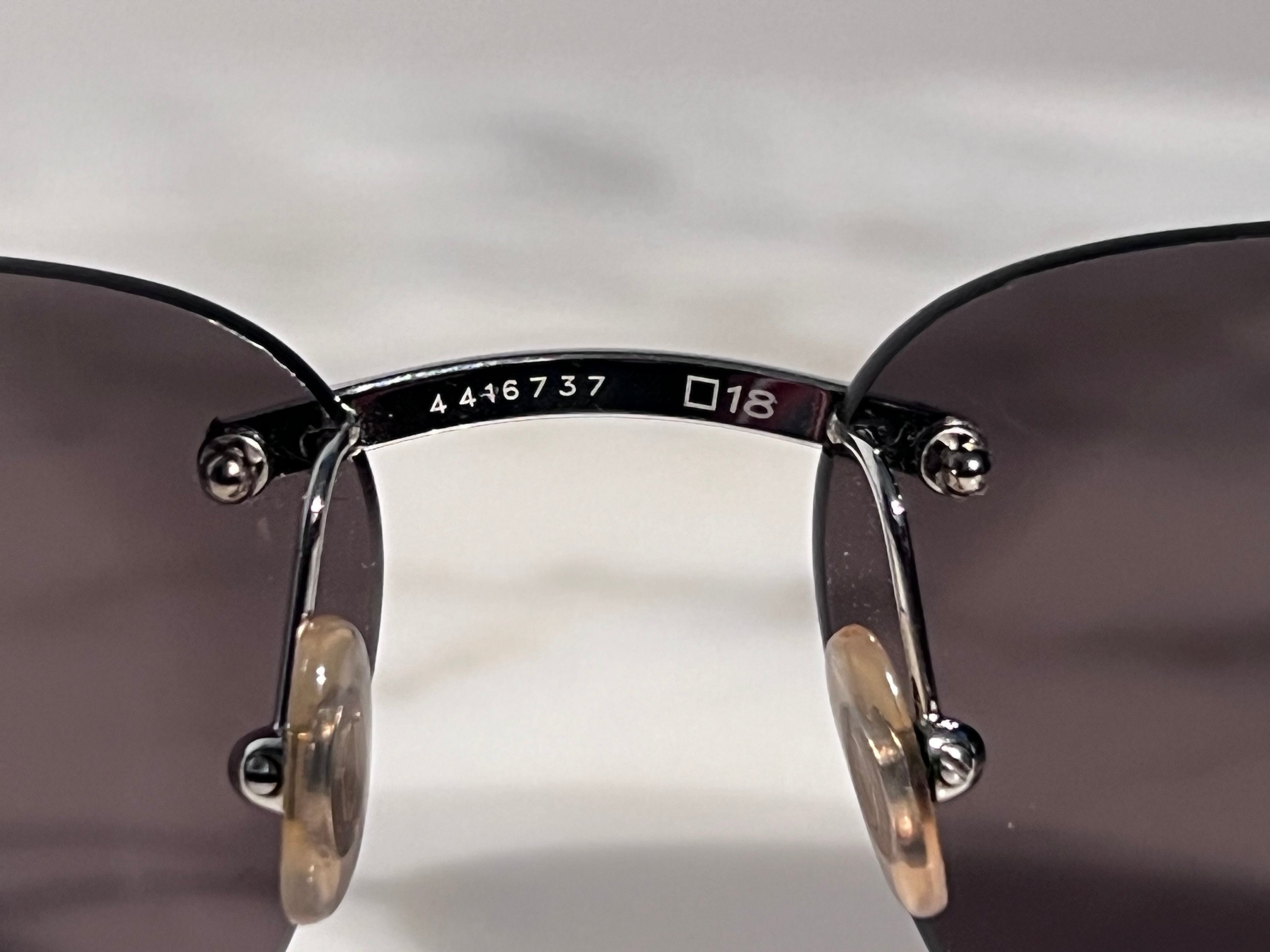 Cartier Buffalo Horn Platinum Glasses Sunglasses Frame