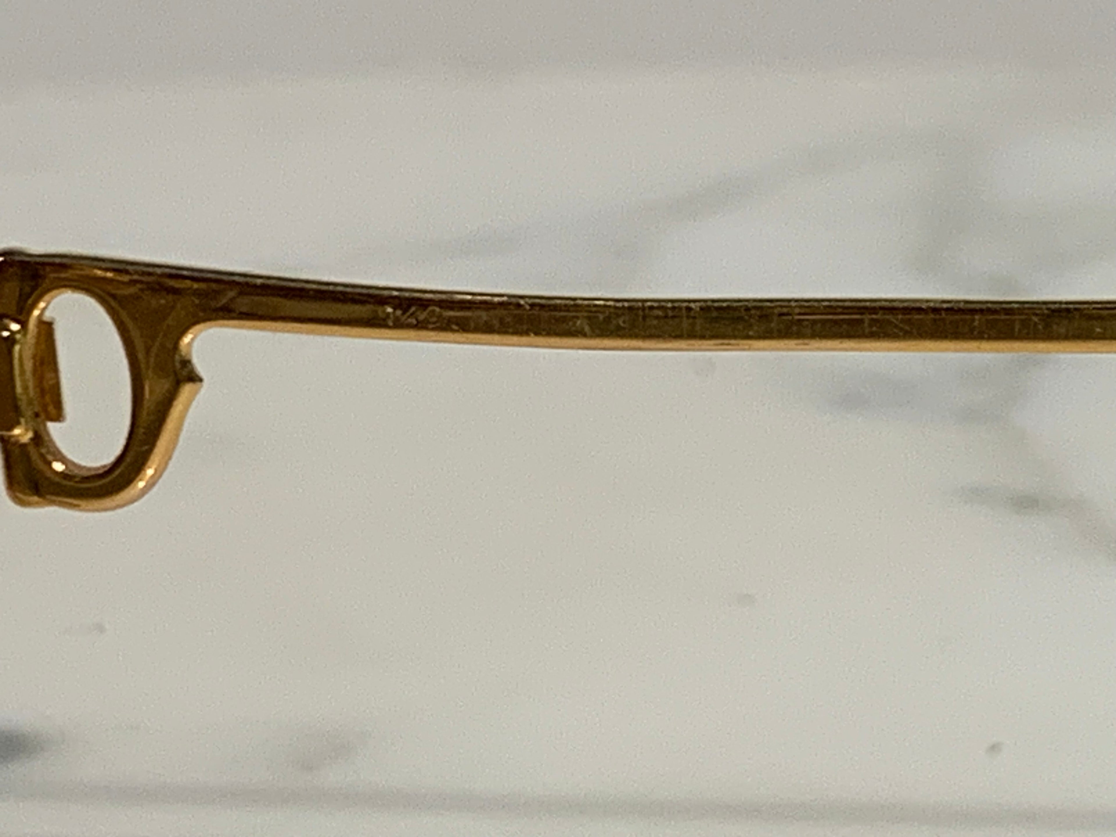 Cartier Gold Santos Laquer Frames Sunglasses Glasses