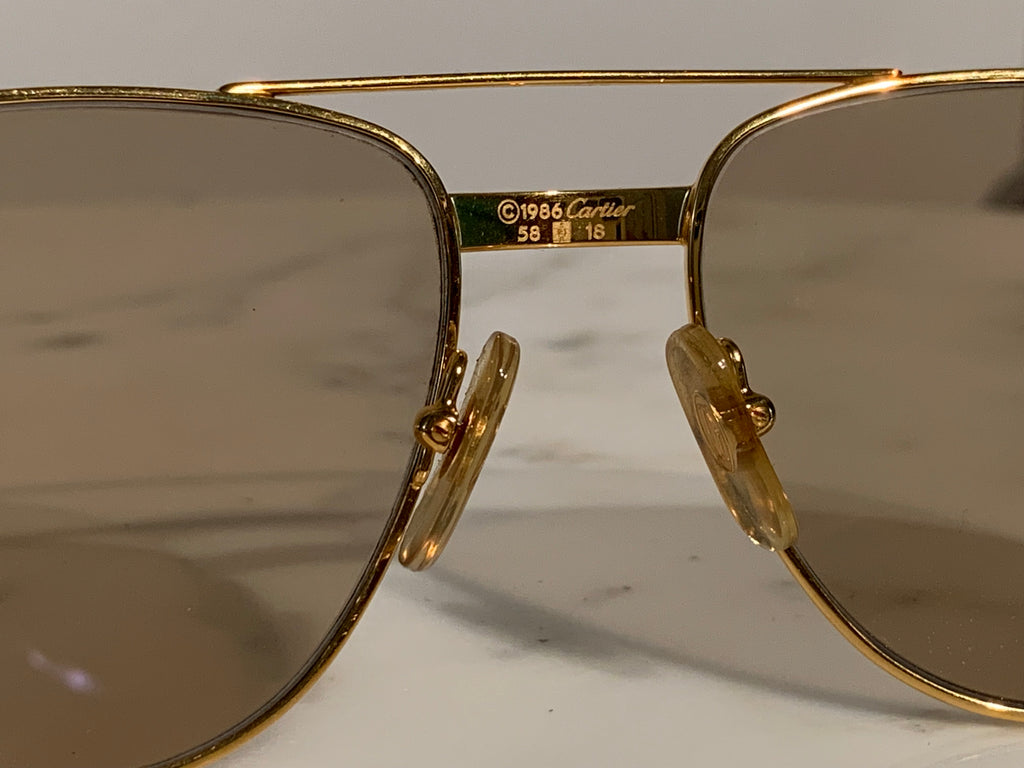 Cartier Gold Santos Romance Frames Sunglasses Glasses