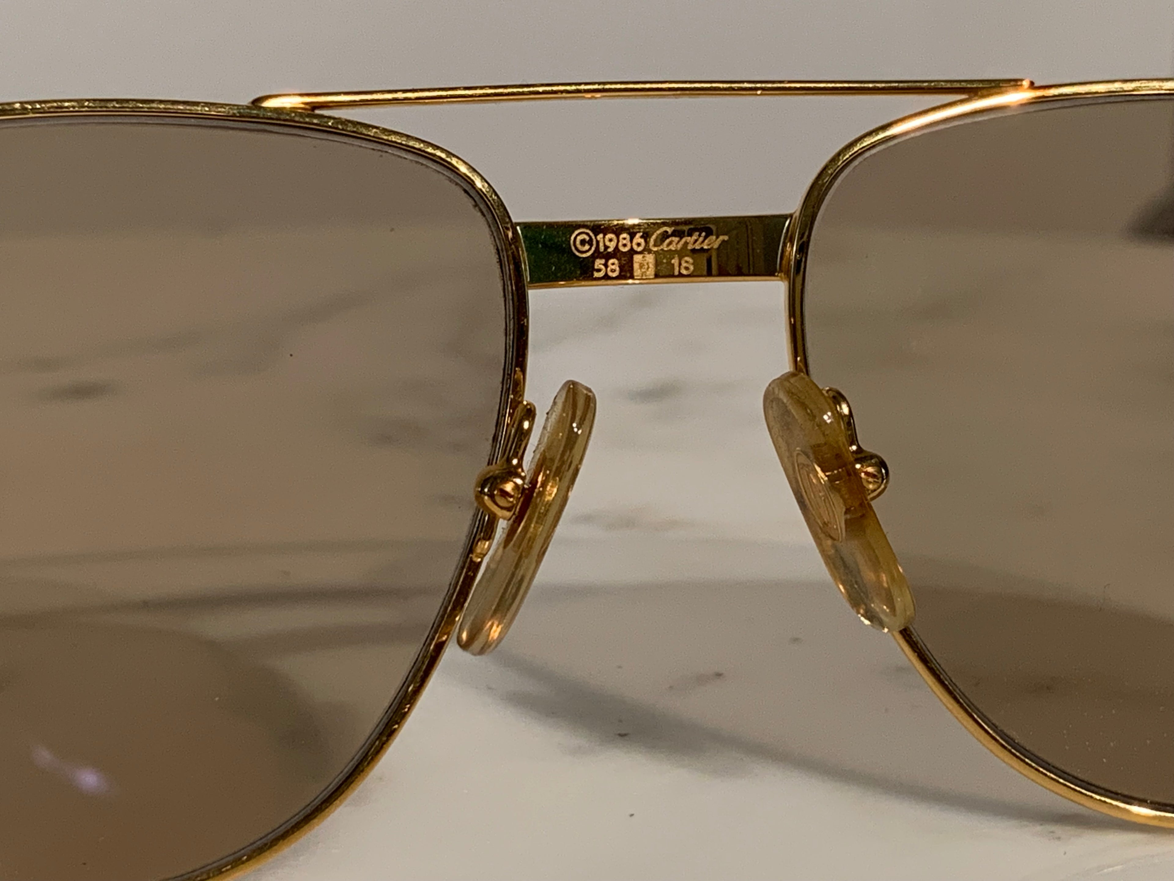 Cartier Gold Santos Romance Frames Sunglasses Glasses