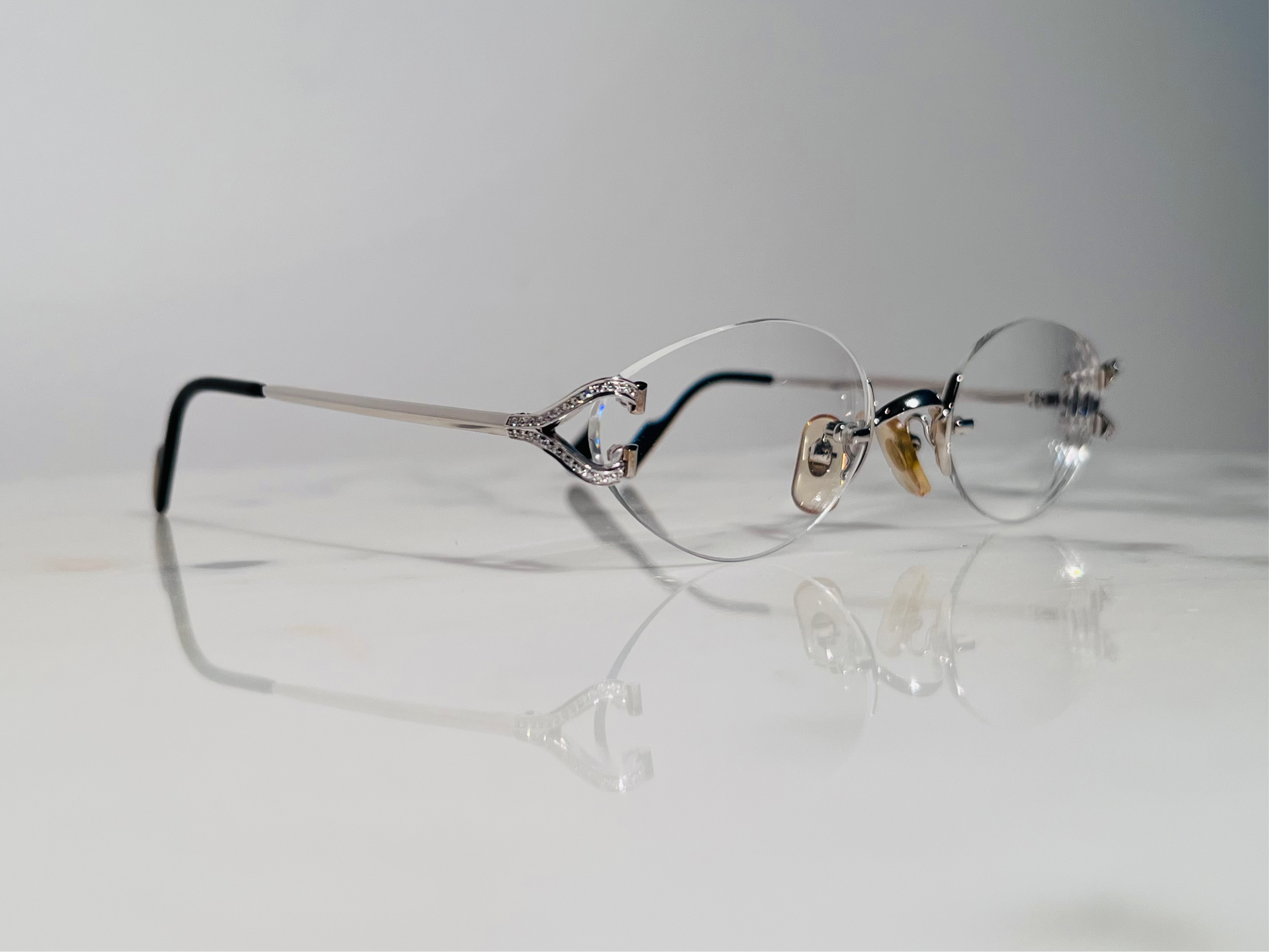 Cartier Diamond Scala C’Decor Eyeglasses Glasses Frame