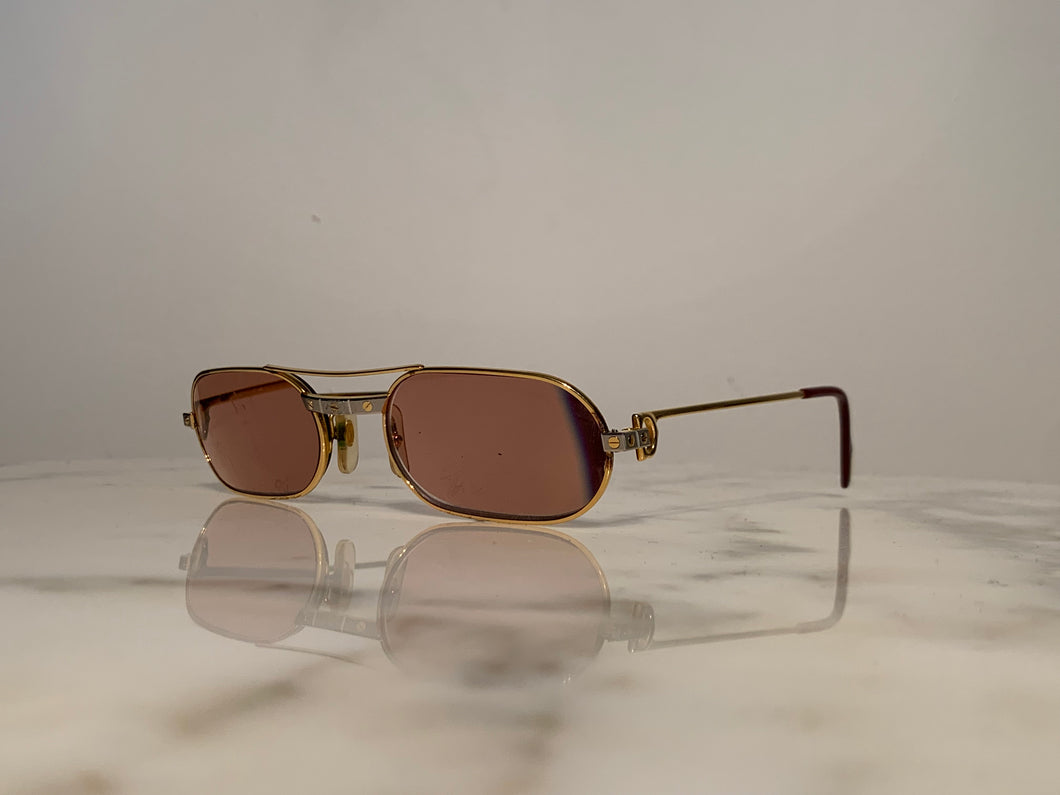 Cartier Gold Santos Must Frames Sunglasses Glasses