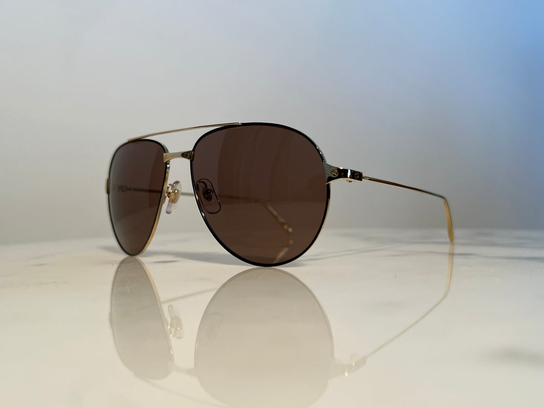 Cartier Santos Aviator Gold Sunglasses 2023