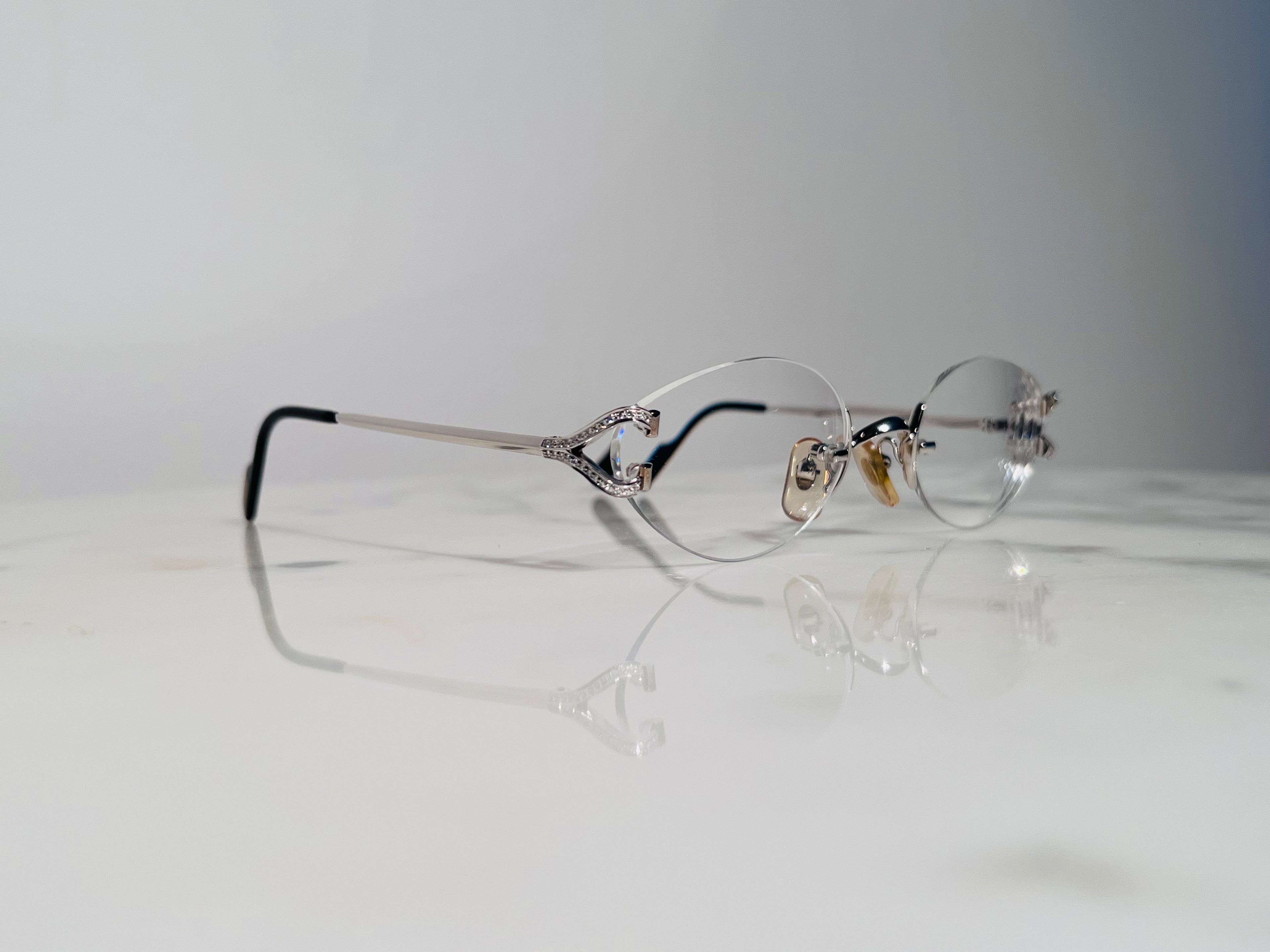 Cartier Diamond Scala C’Decor Eyeglasses Glasses Frame