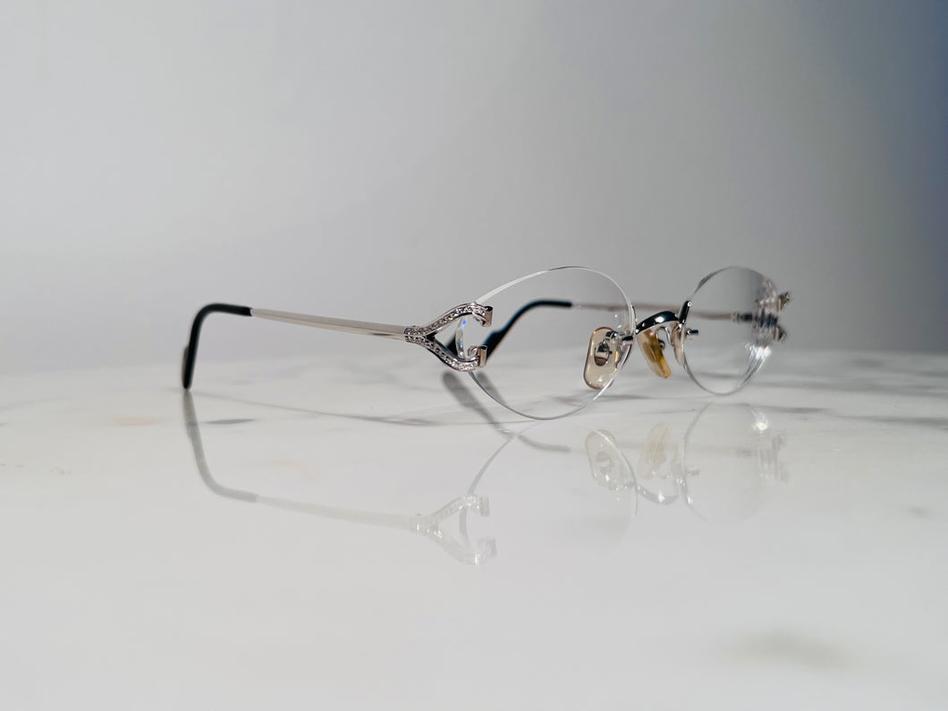 Cartier Diamond Scala C’Decor Eyeglasses Glasses Frame