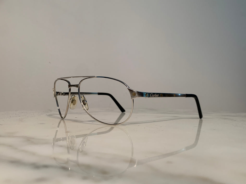 Cartier Santos Dumont Silver Sunglasses