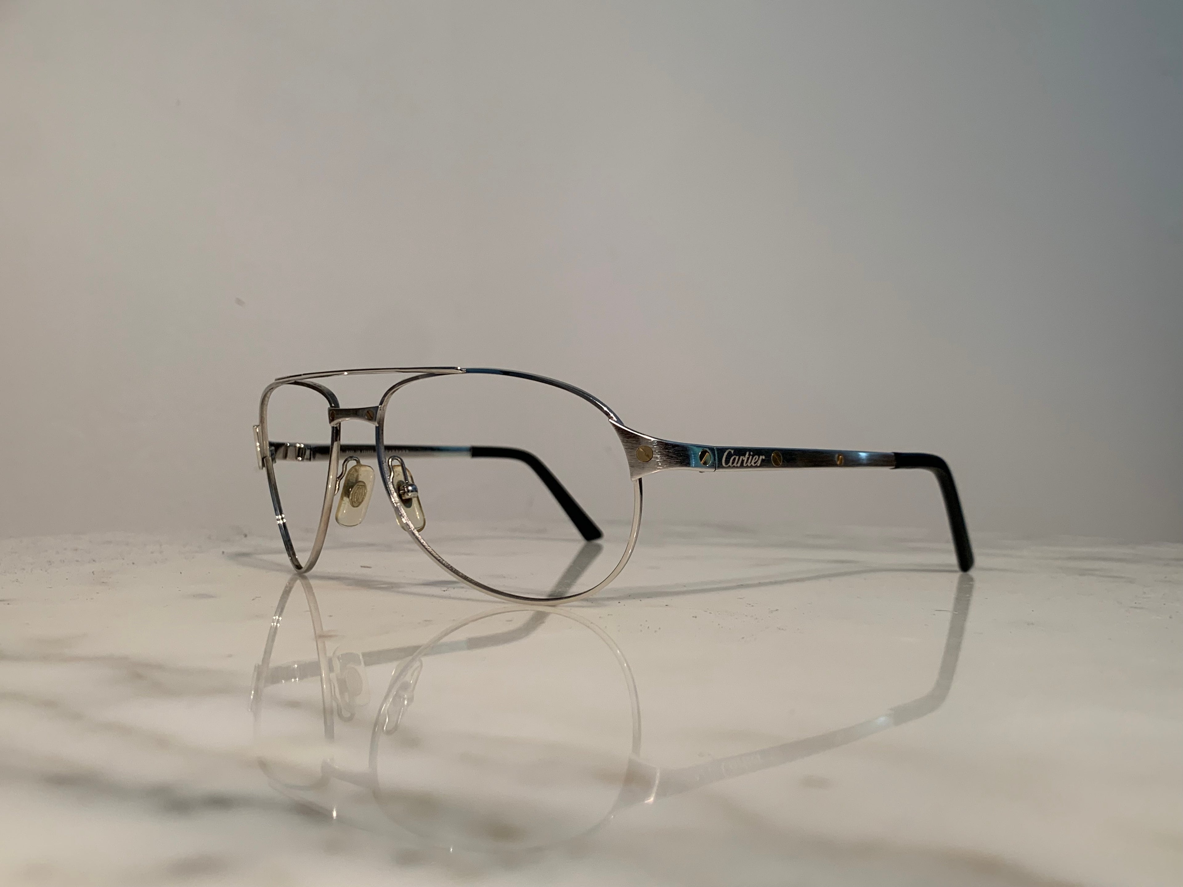 Cartier Santos Dumont Silver Sunglasses