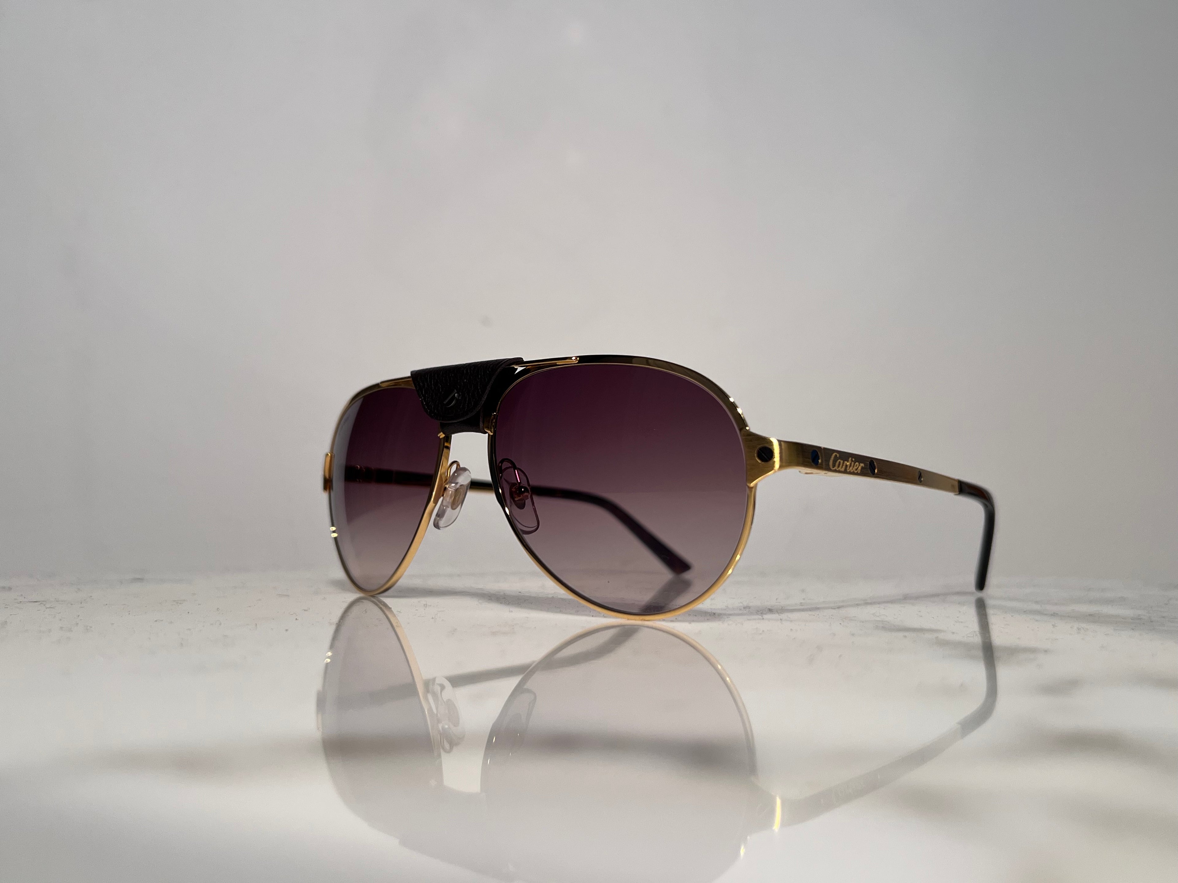 Cartier Santos Dumont Gold Sunglasses