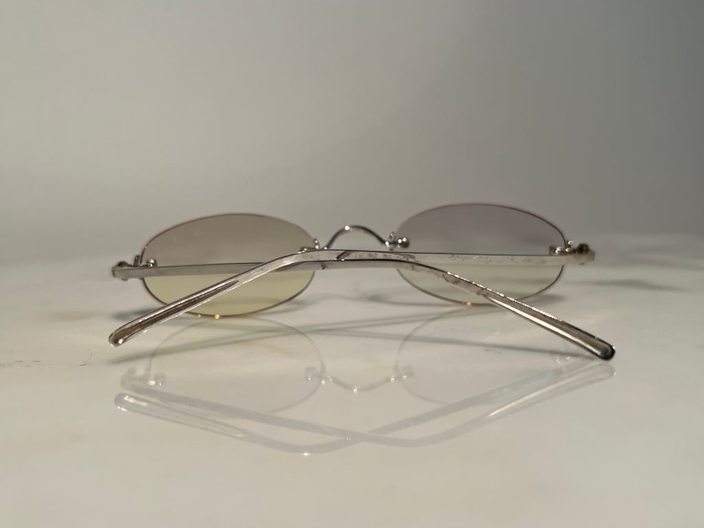 David Eden Solid 14k white gold eyeglasses sunglasses frame