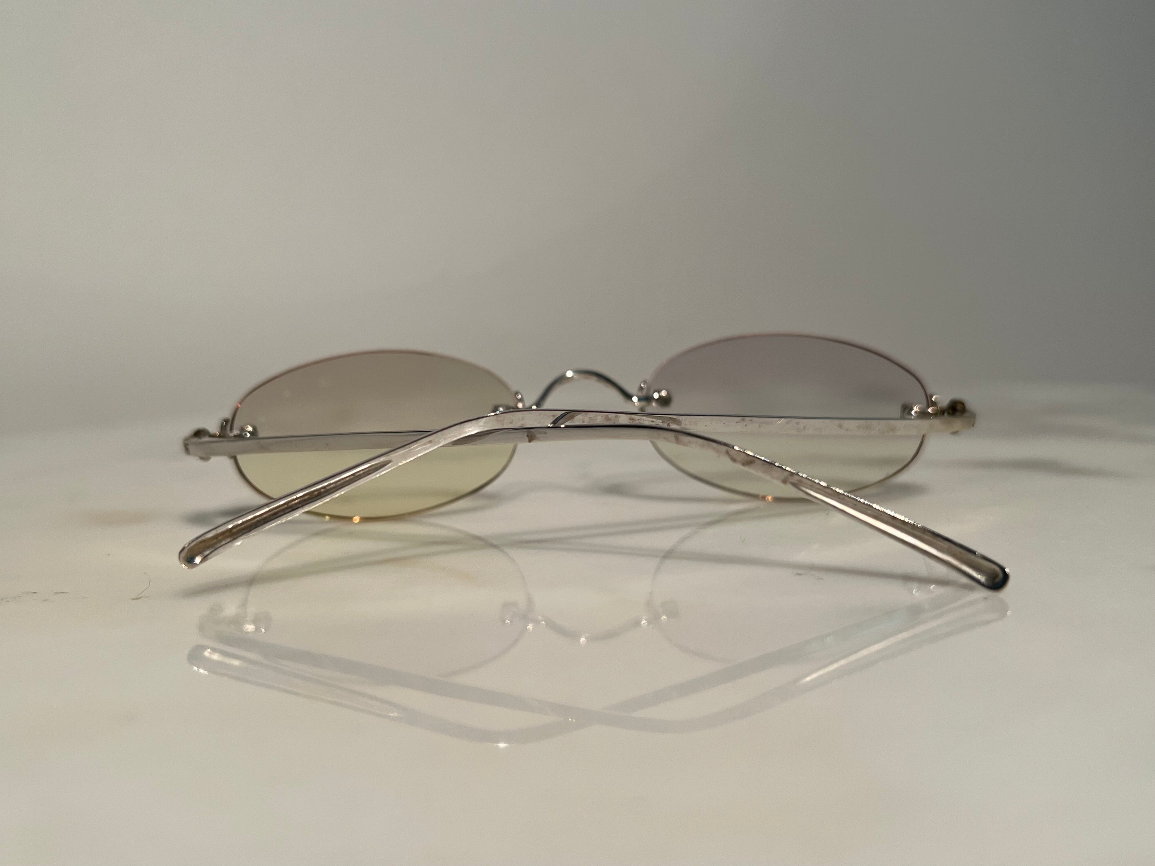 David Eden Solid 14k white gold eyeglasses sunglasses frame