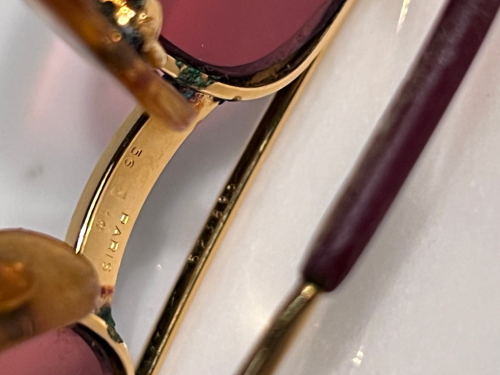 Cartier Gold Santos Sunglasses Frame Eyeglasses