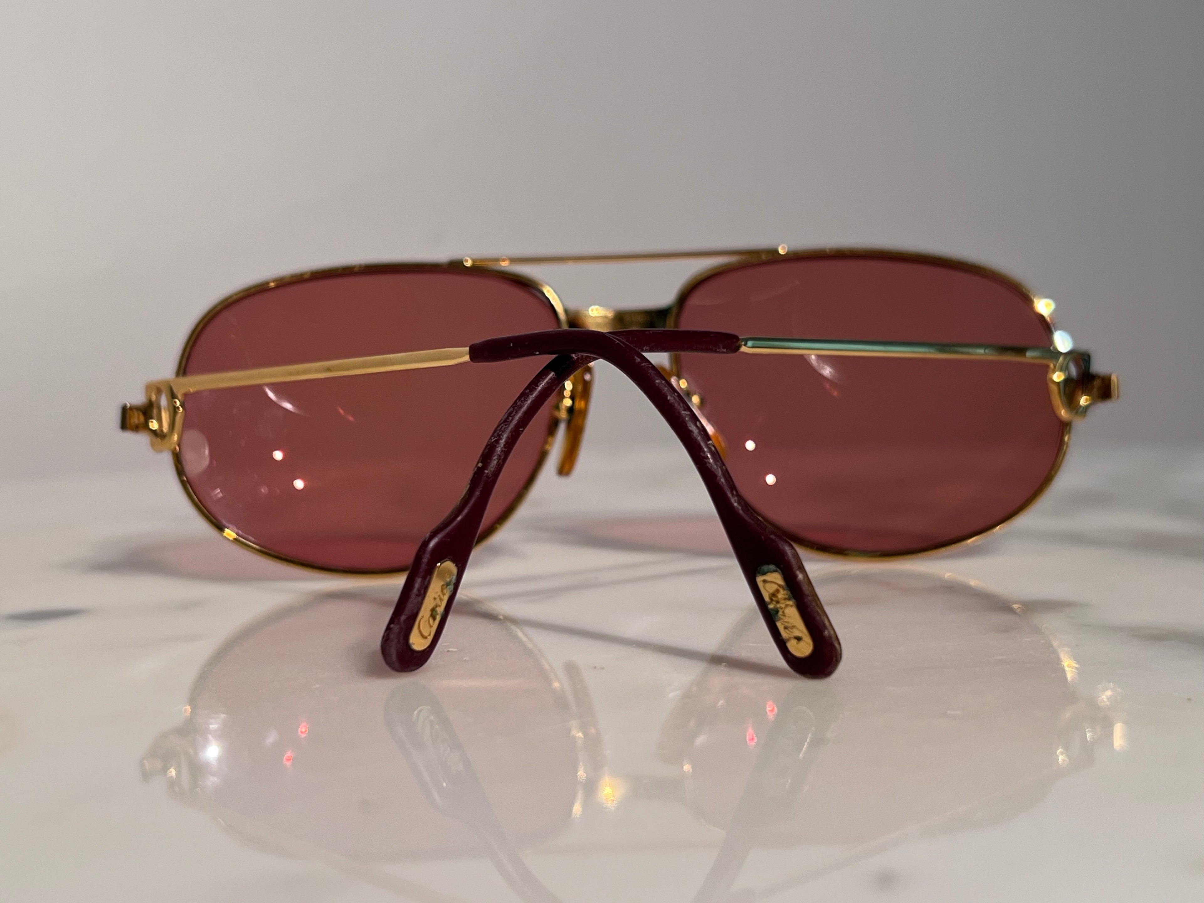 Cartier Gold Santos Sunglasses Frame Eyeglasses