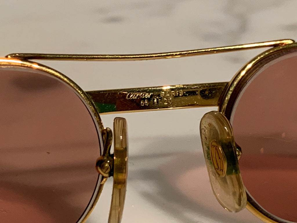 Cartier Gold Santos Must Frames Sunglasses Glasses