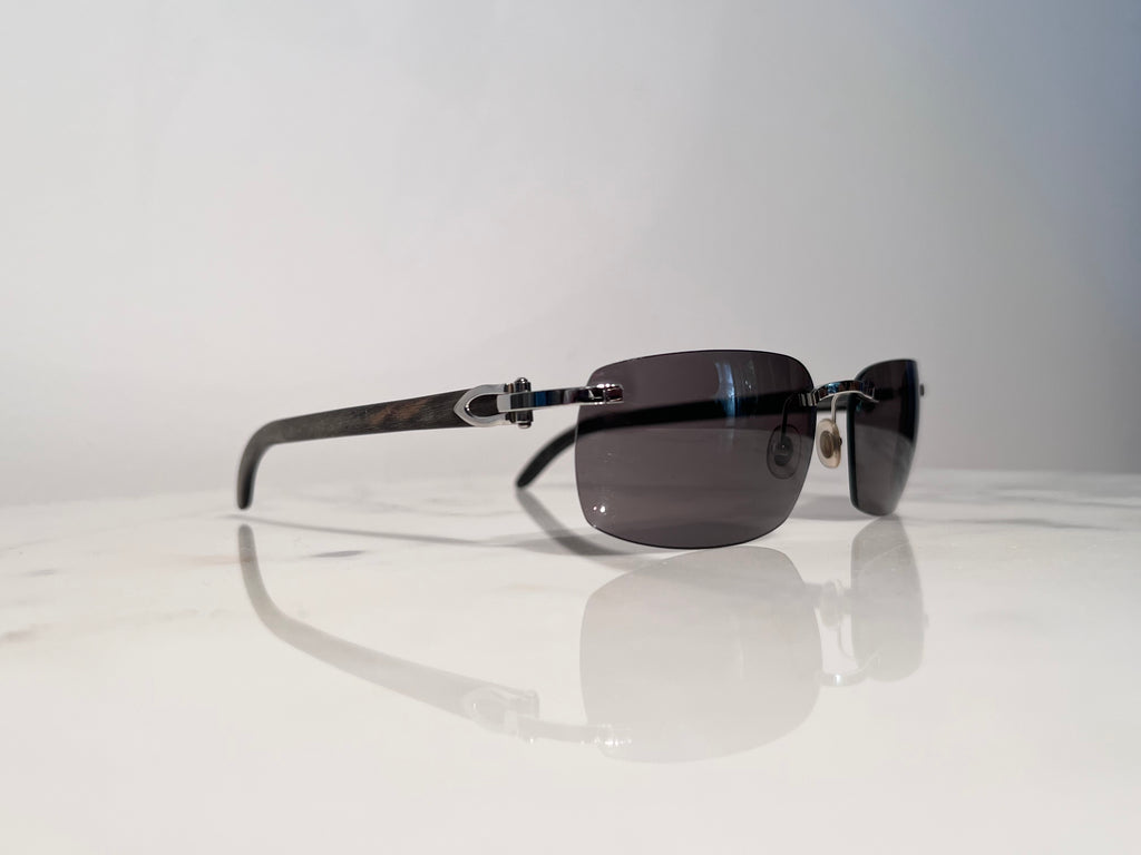 Cartier Buffalo Horn Platinum Glasses Sunglasses Frame