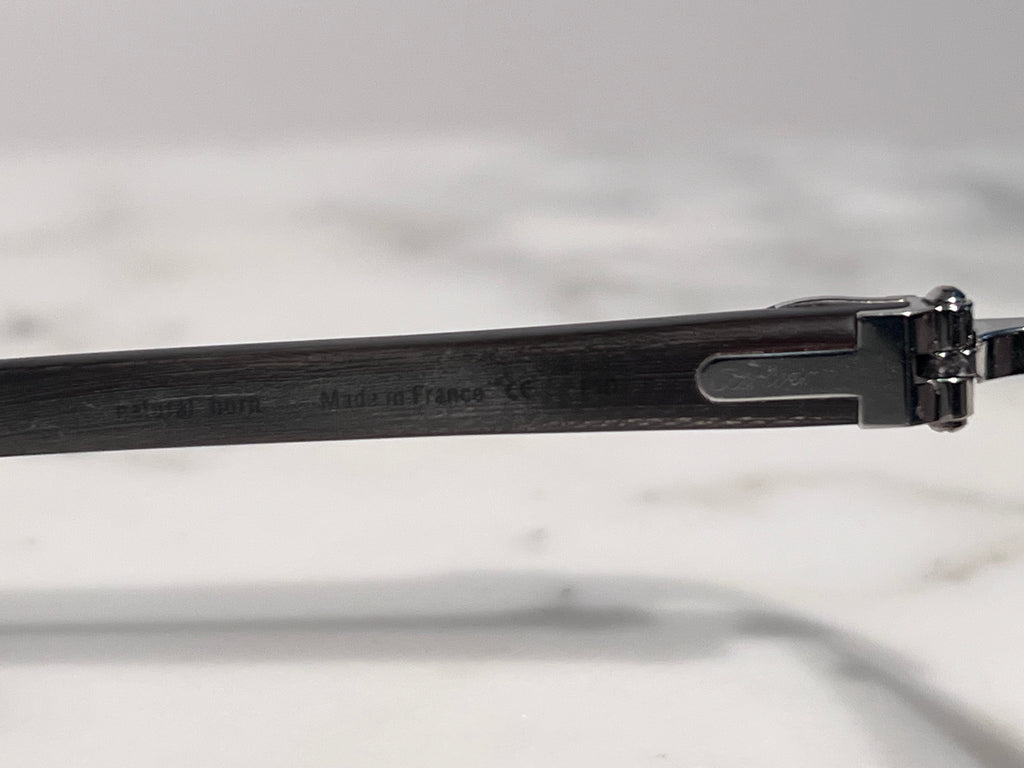 Cartier Buffalo Horn Platinum Glasses Sunglasses Frame