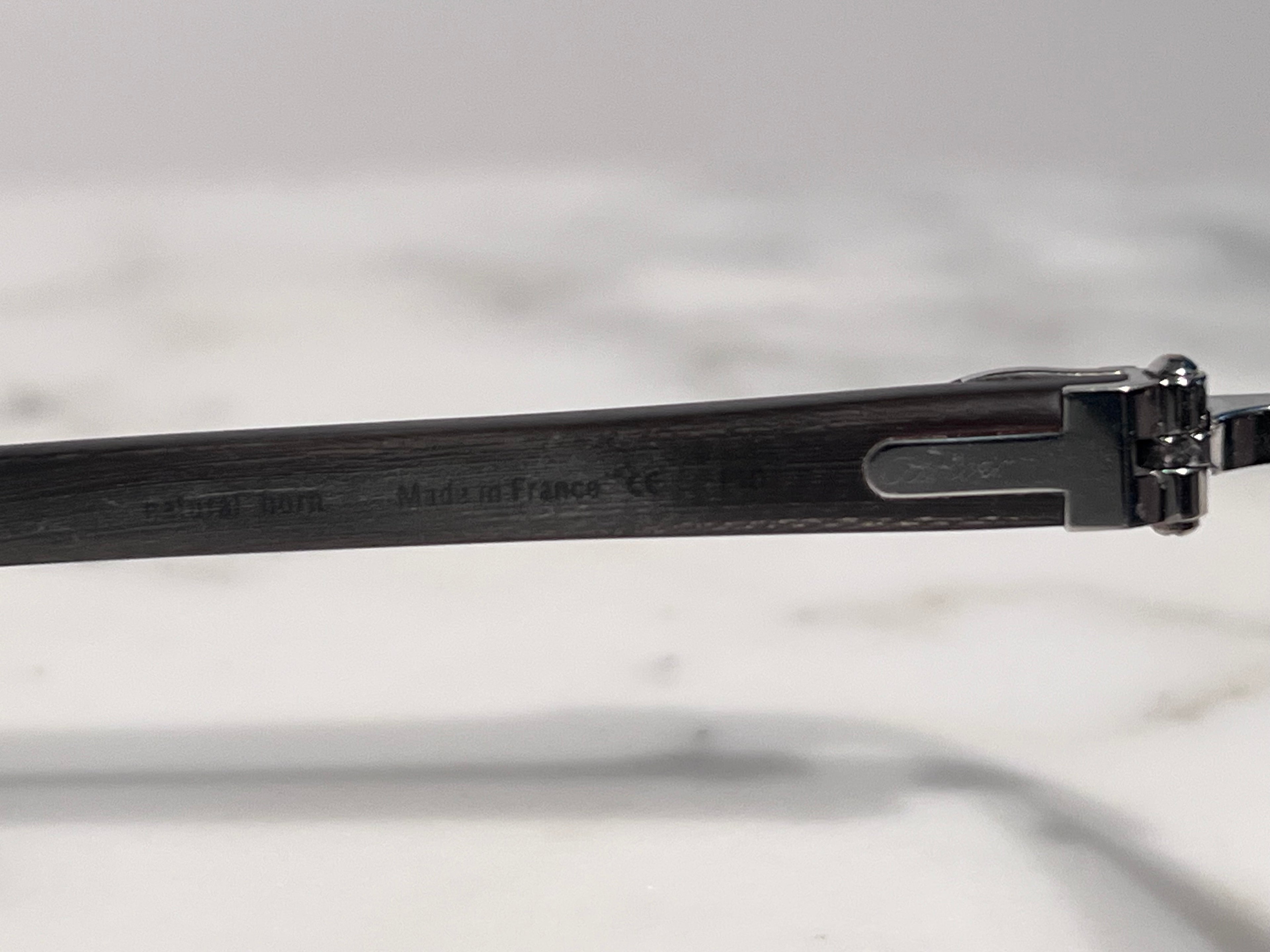 Cartier Buffalo Horn Platinum Glasses Sunglasses Frame