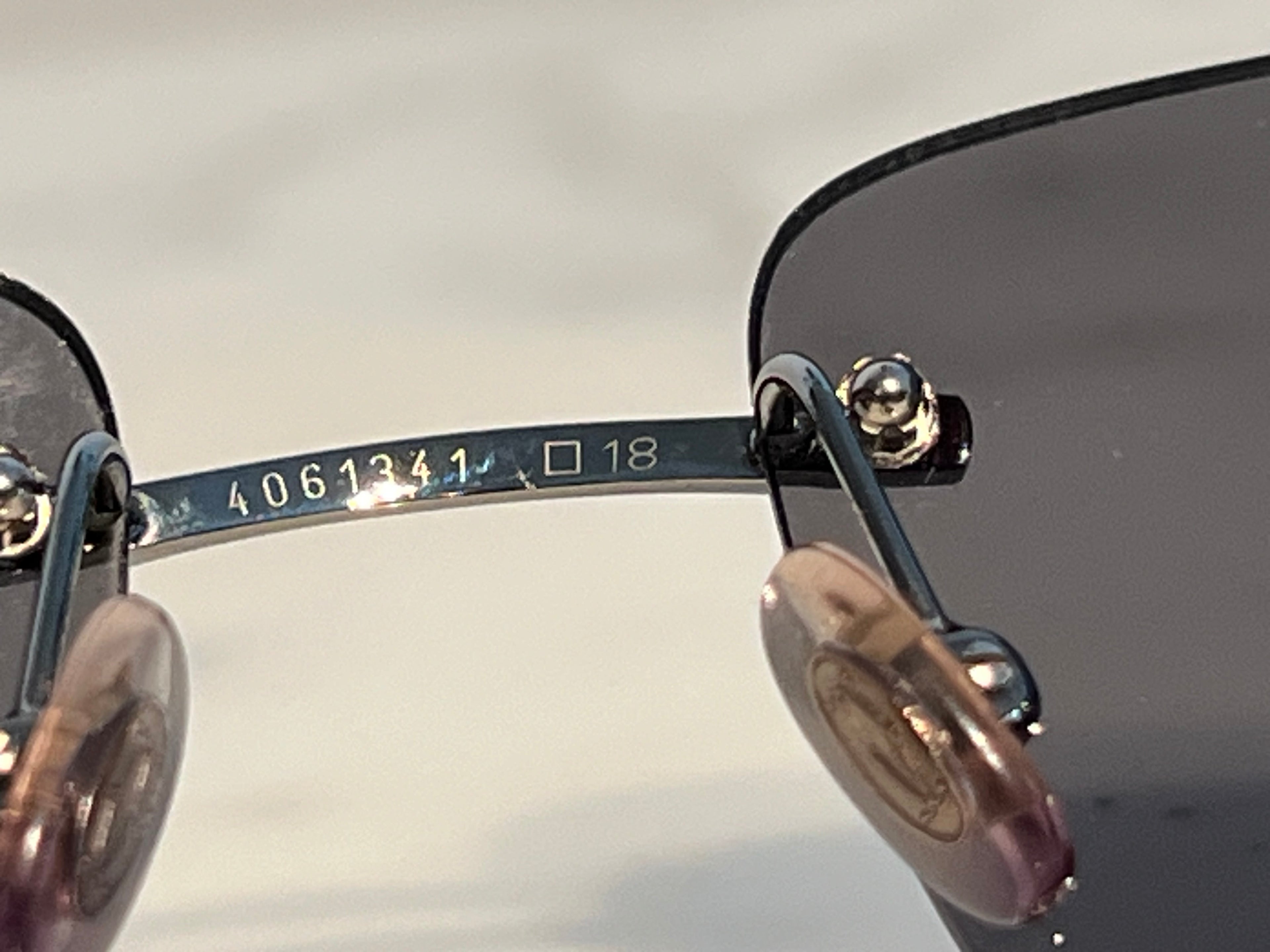 Cartier Rimless Panthere Platinum Sunglasses