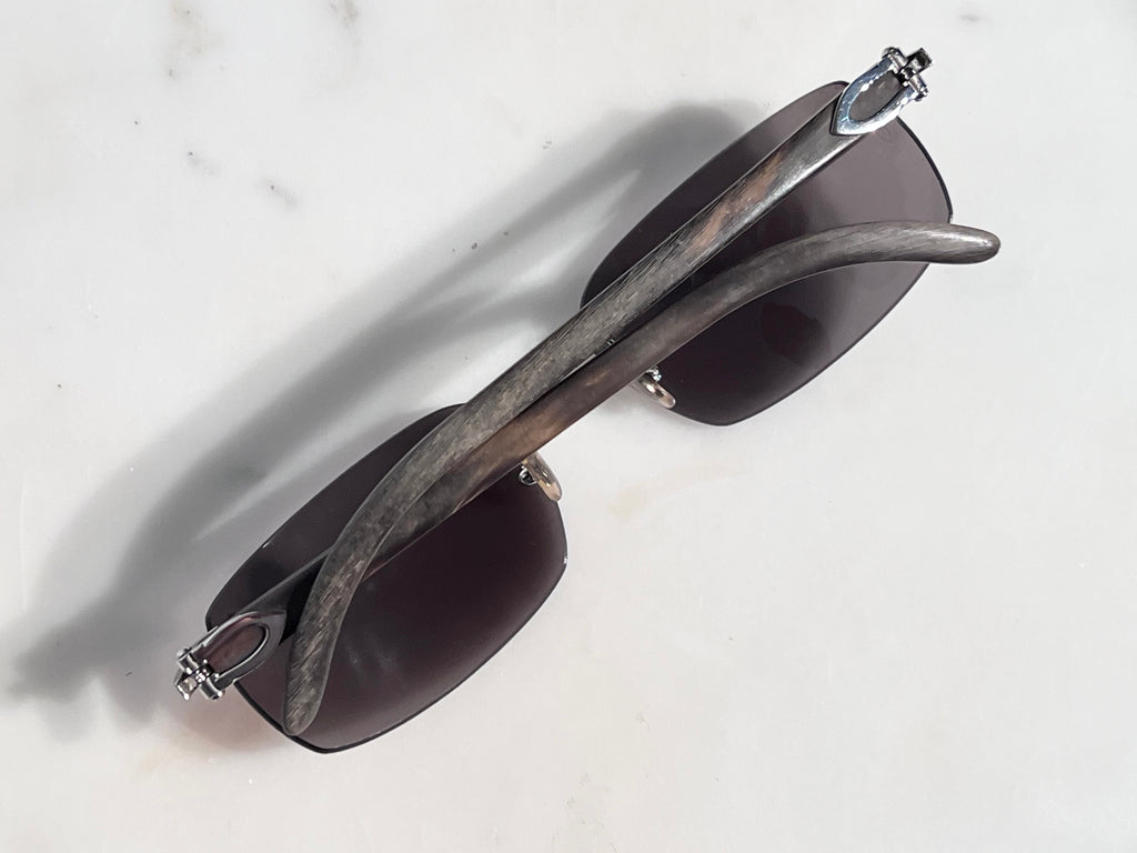 Cartier Buffalo Horn Platinum Glasses Sunglasses Frame