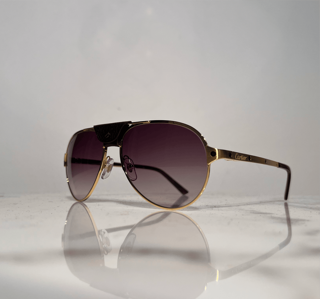 Cartier Santos Dumont Gold Sunglasses