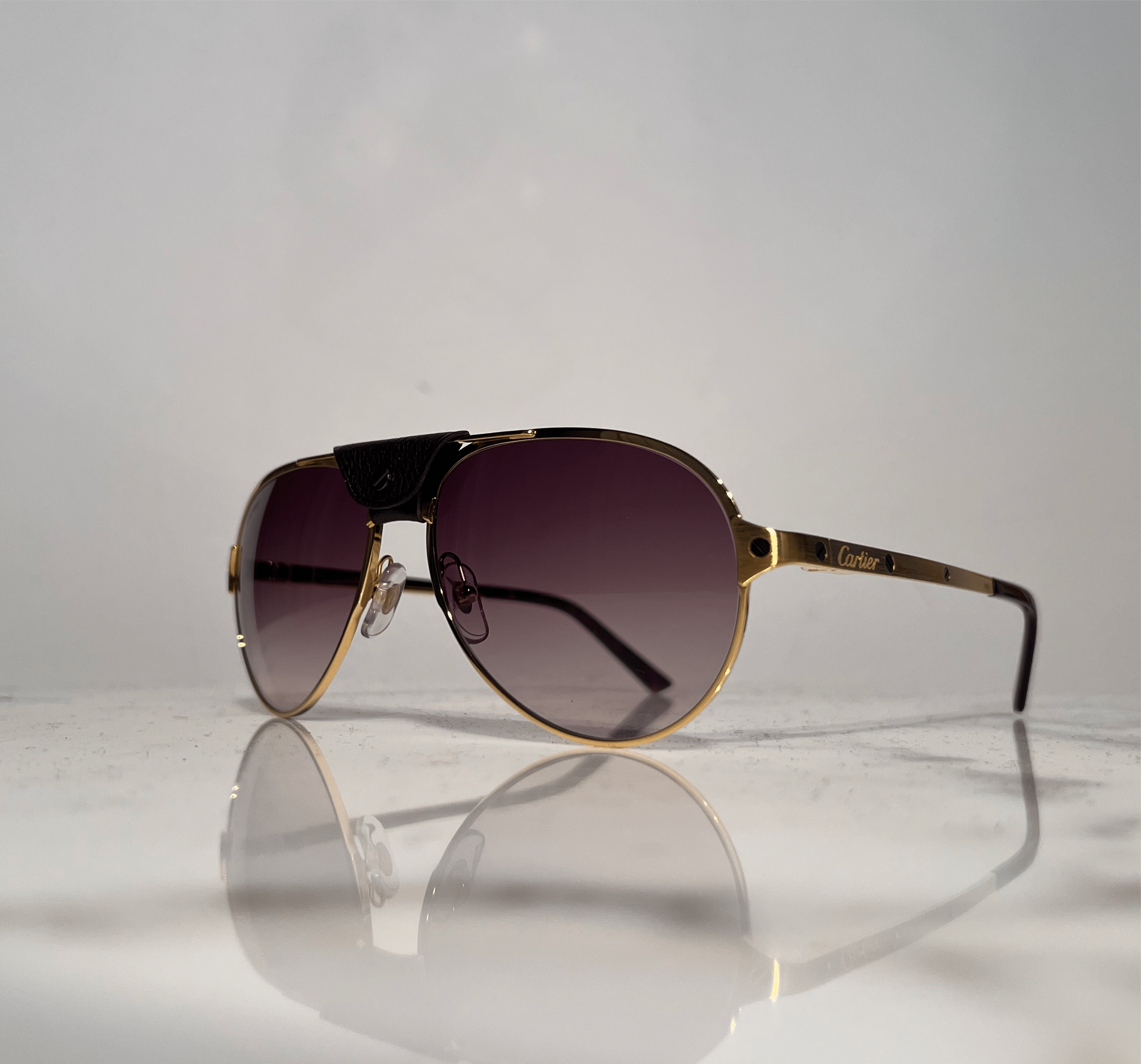 Cartier Santos Dumont Gold Sunglasses