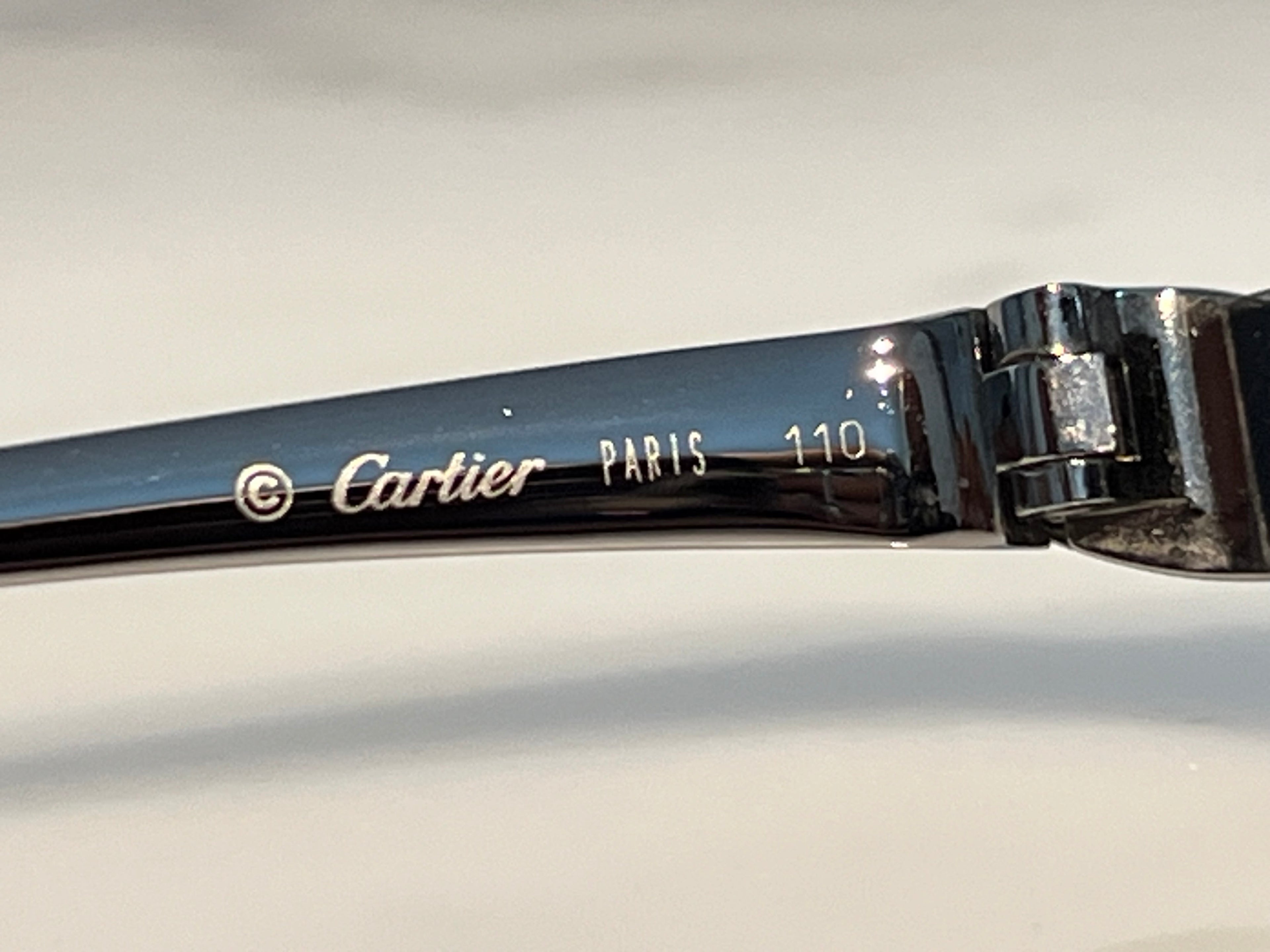 Cartier Rimless Panthere Platinum Sunglasses