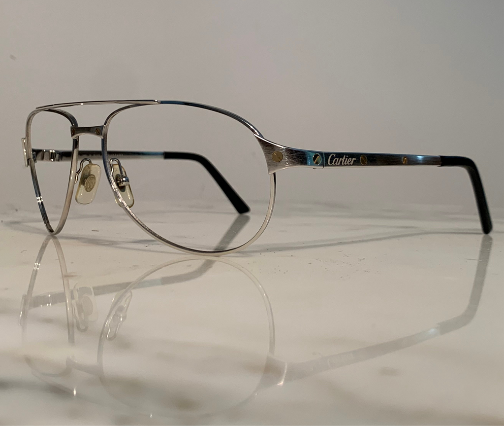 Cartier Santos Dumont Silver Sunglasses