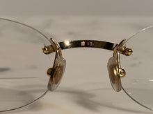 Load image into Gallery viewer, Cartier Gold Santos Rimless Glasses Sunglasses Frame
