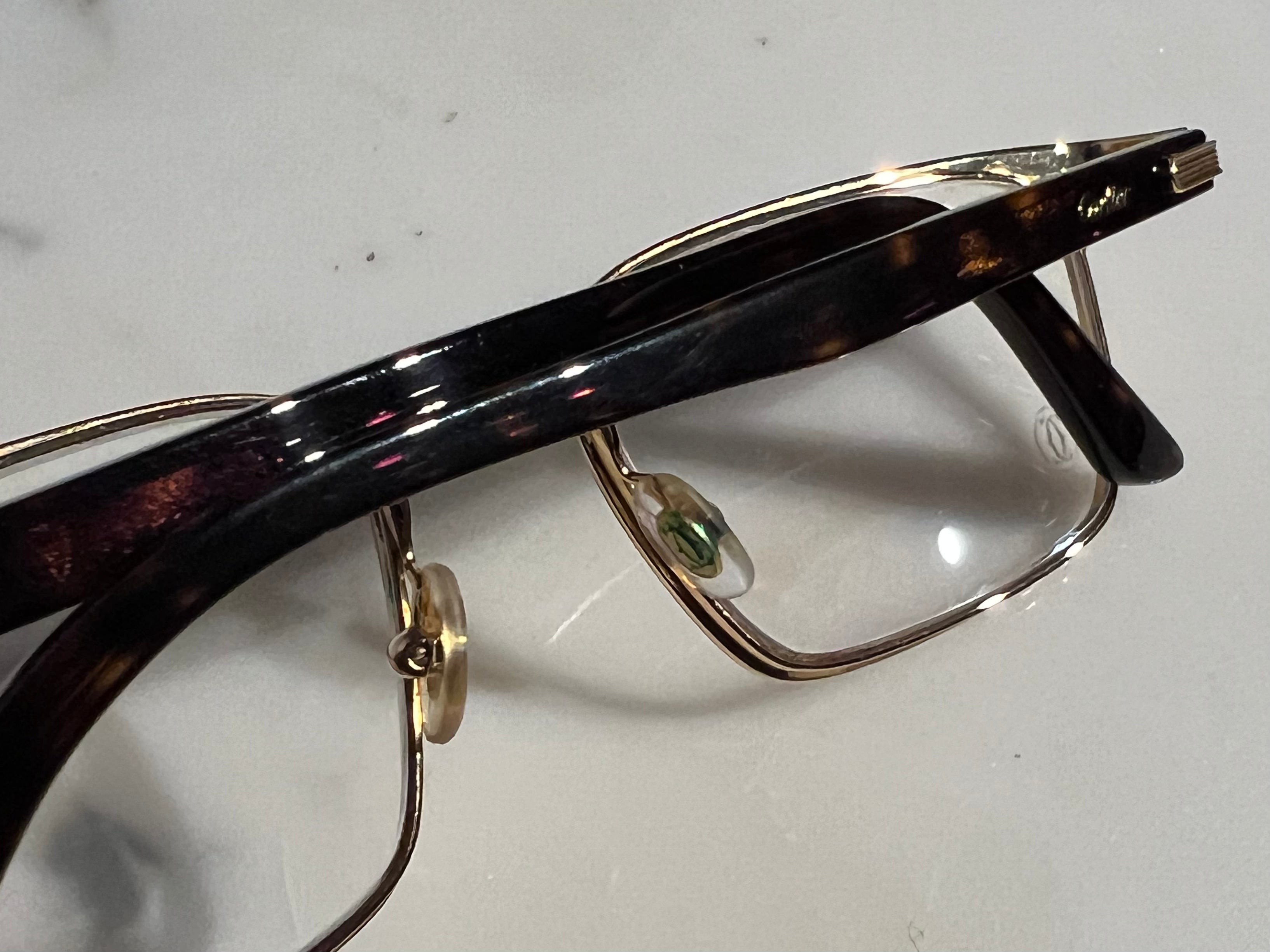 Cartier Tortoise Gold Eyeglasses Frame